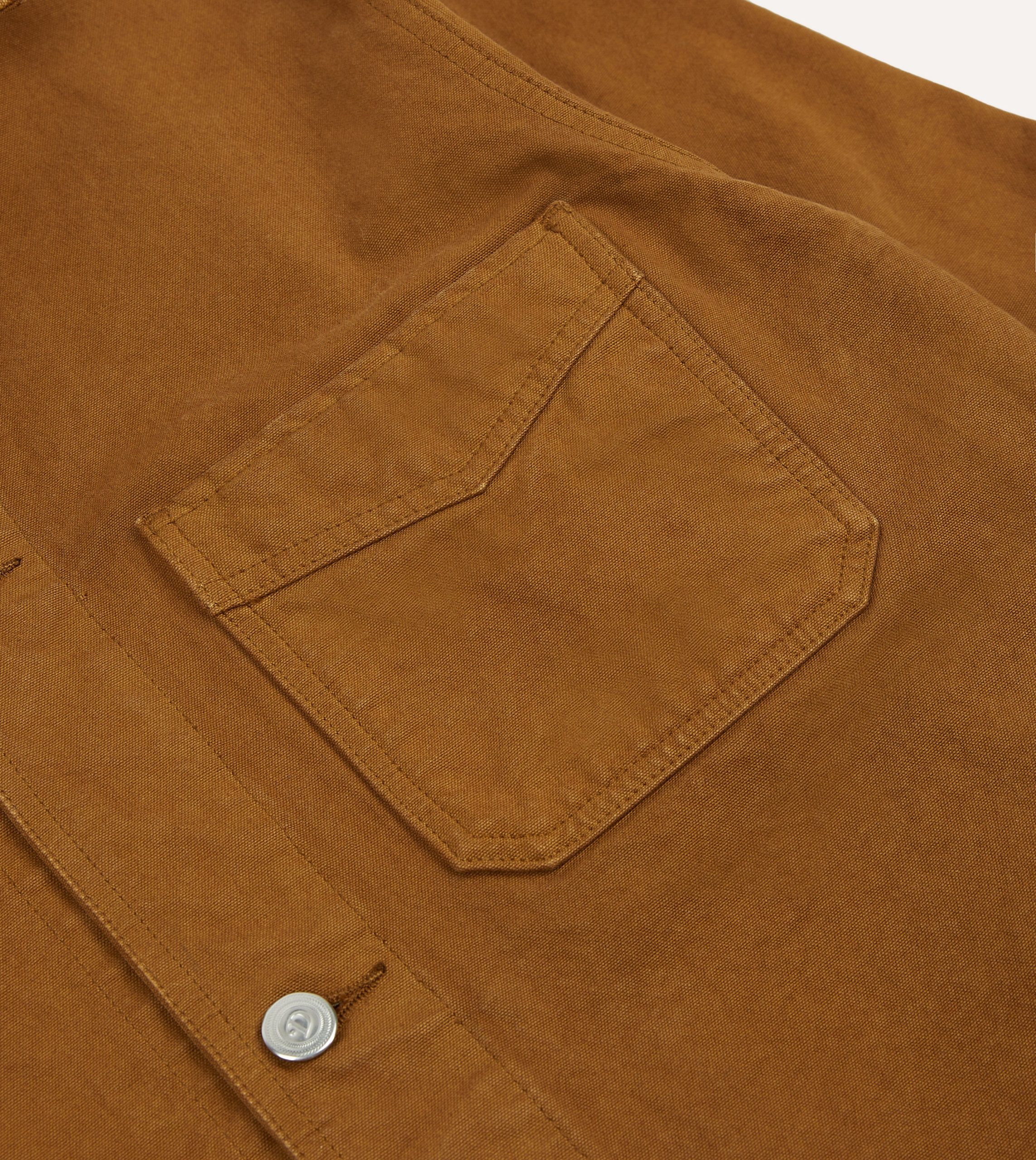 Tobacco Cotton Duck Canvas Five-Pocket Chore Jacket - Image 4