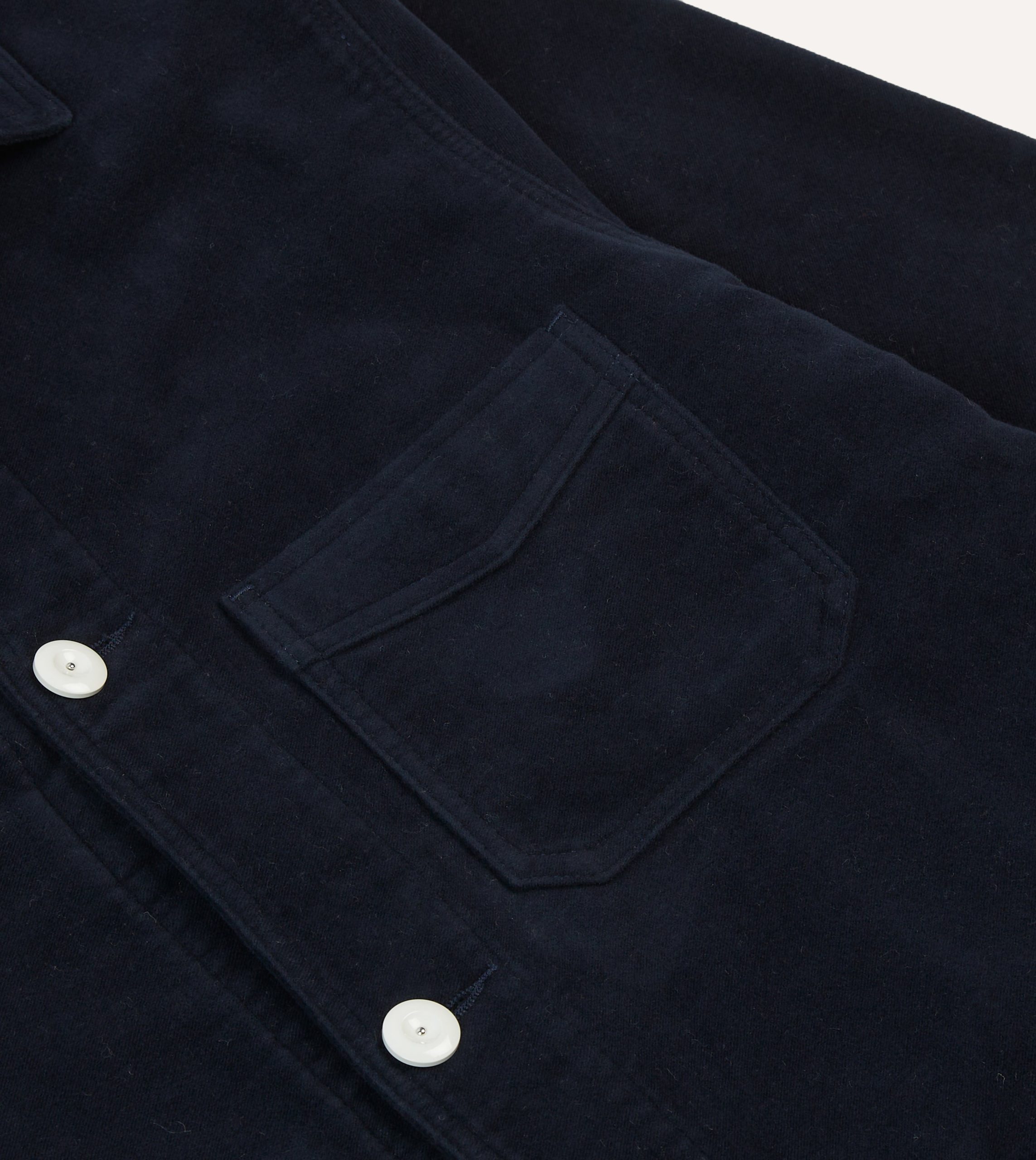 St. JOHN by Drake's Navy Moleskin Five-Pocket Chore Jacket - Image 4