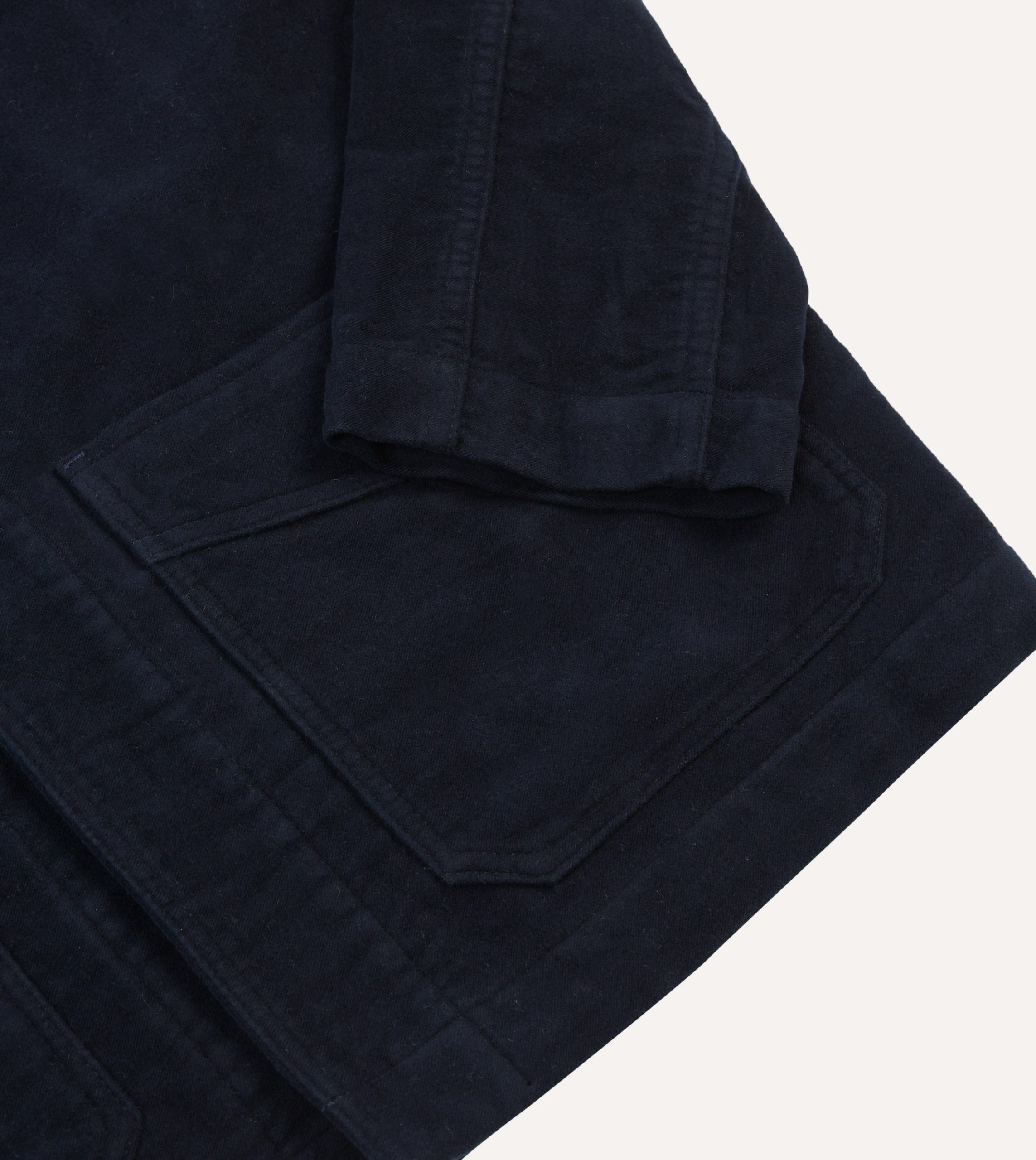 St. JOHN by Drake's Navy Moleskin Five-Pocket Chore Jacket - Image 5