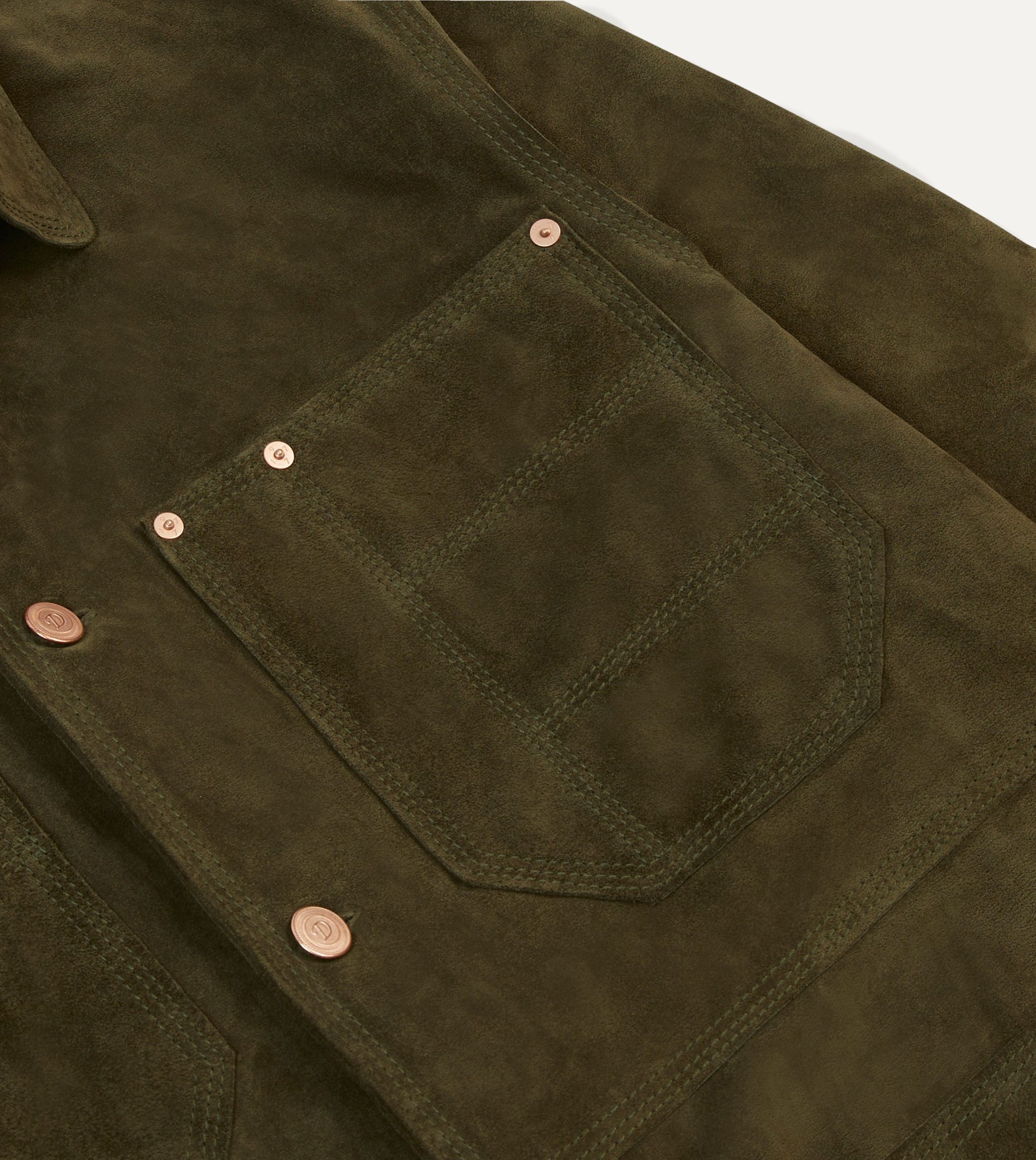 Olive Suede Welder Jacket - Image 4