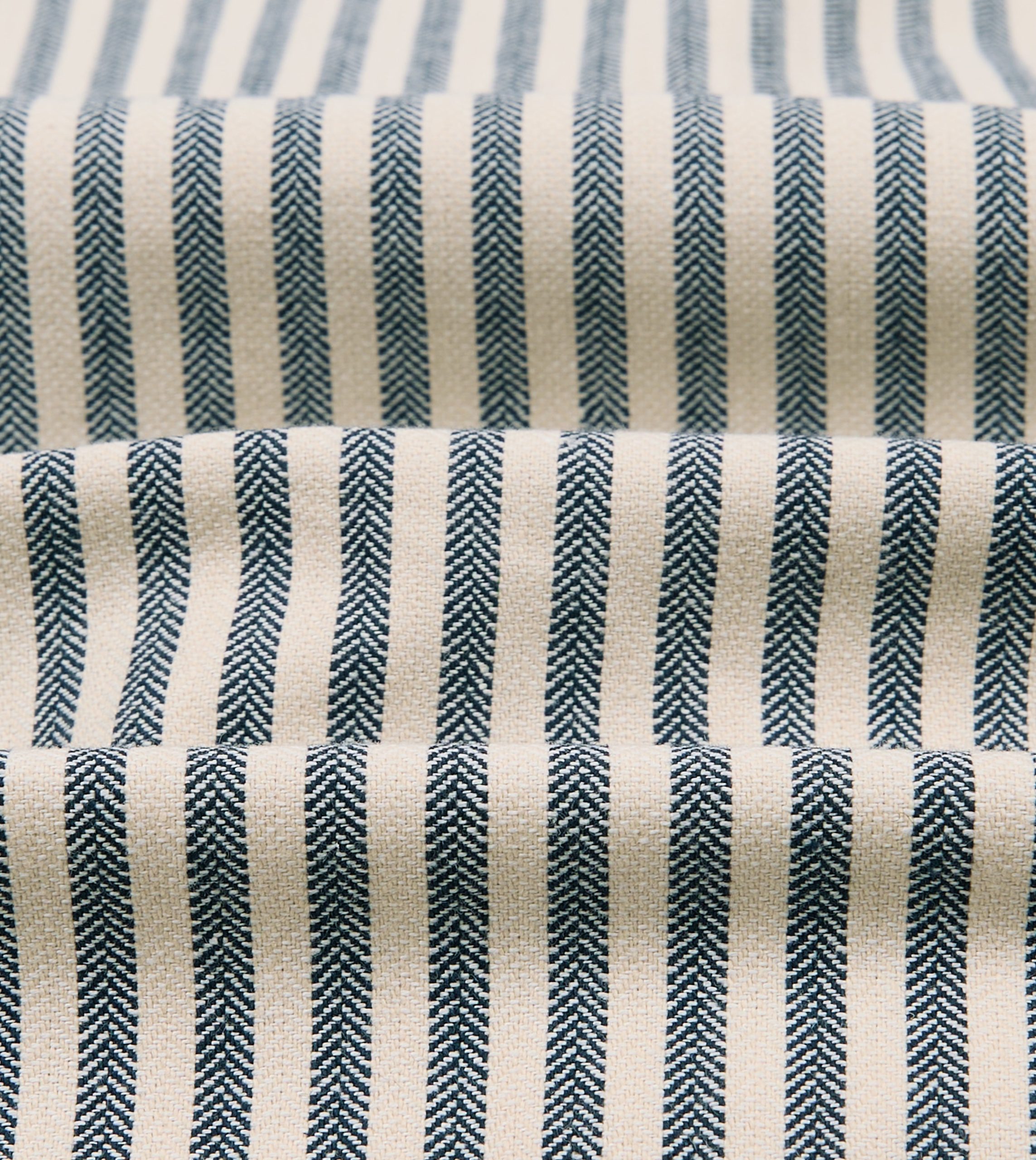 Blue and Ecru Stripe Cotton-Linen Deck Chore Jacket - Image 2