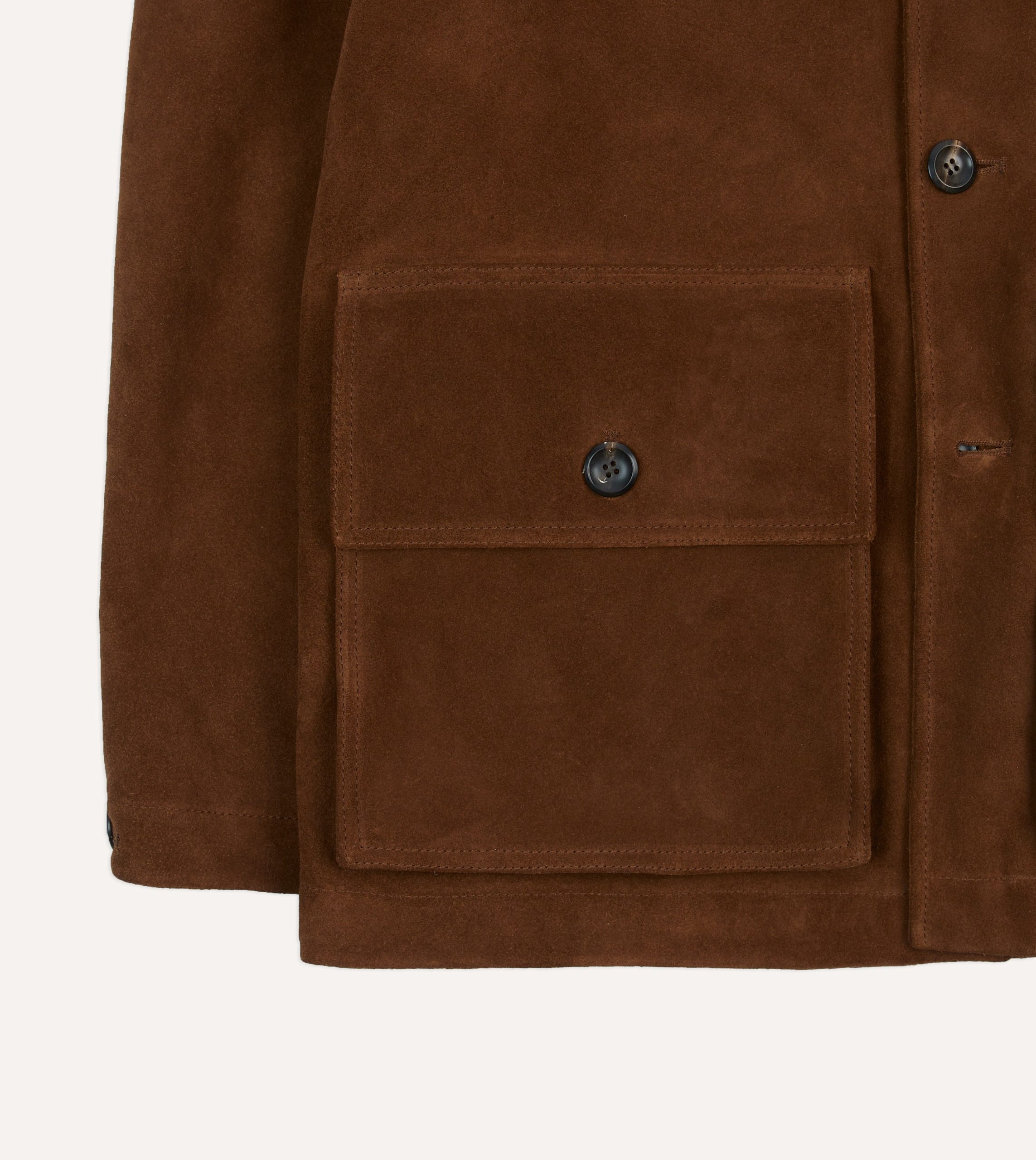 Brown Suede and Leather Donkey Jacket - Image 5