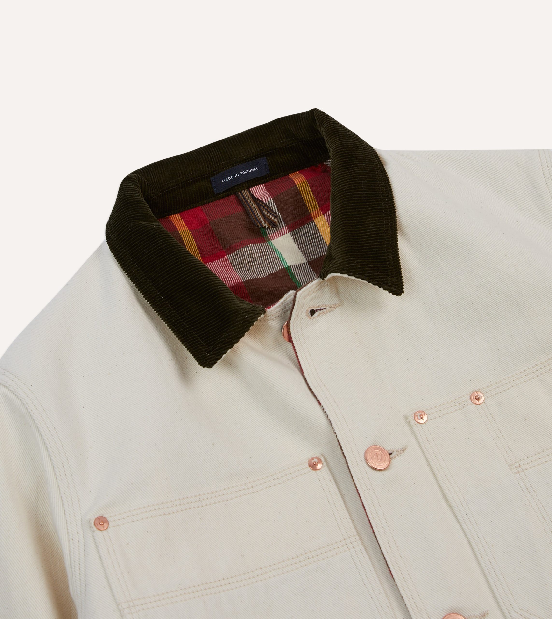 Ecru Denim Welder Jacket - Image 3