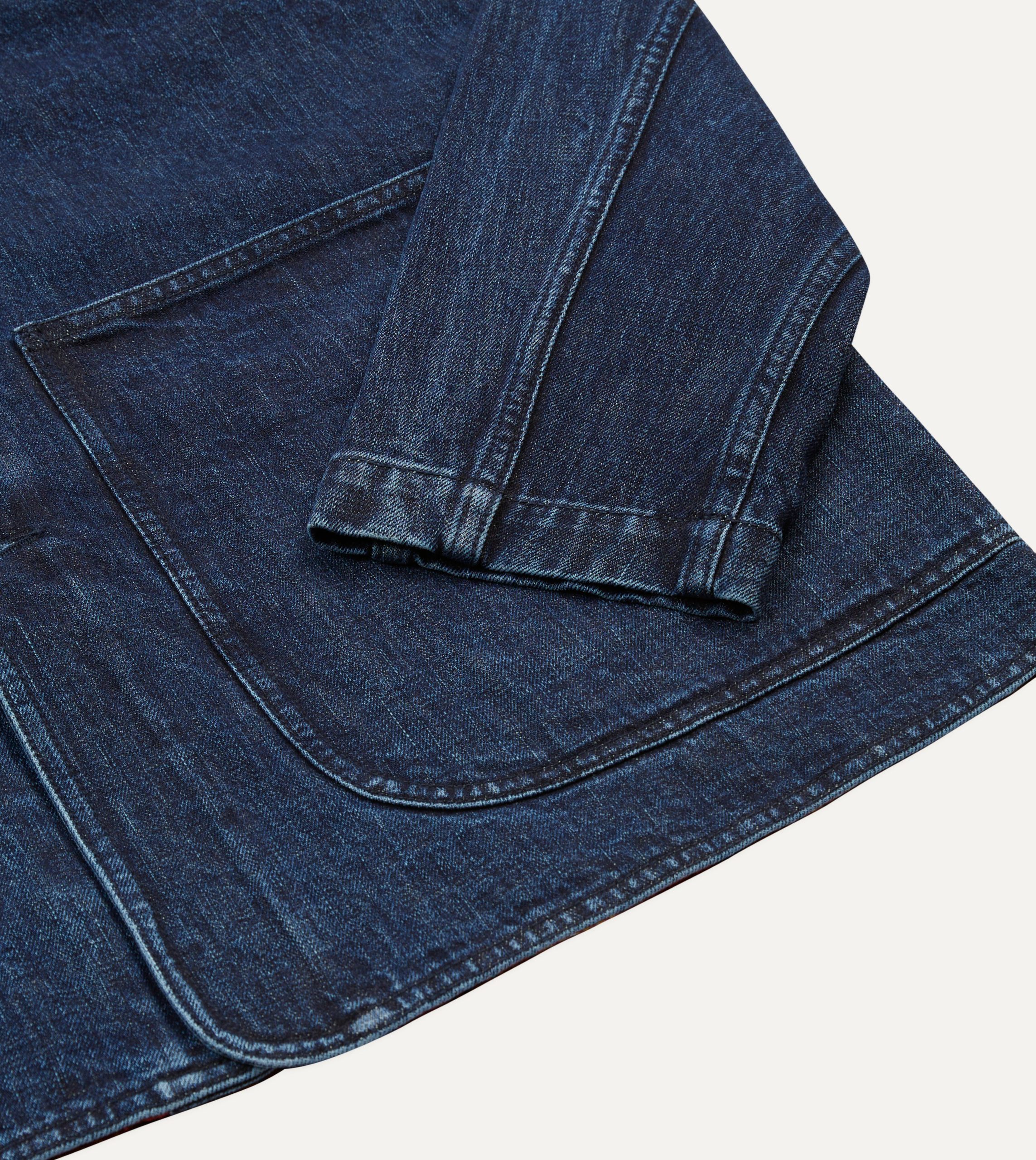Indigo Wash Denim Field Jacket - Image 4