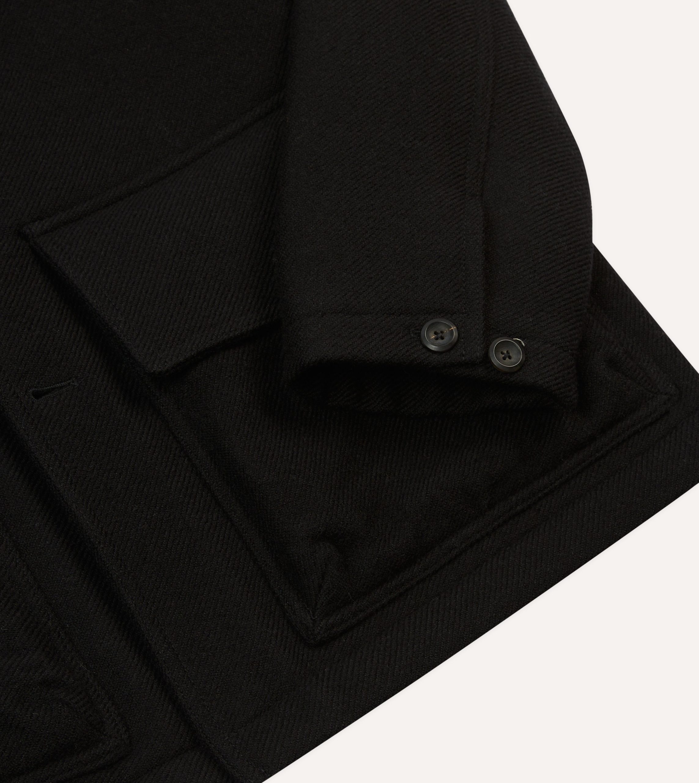 Black Wool Donkey Jacket - Image 4