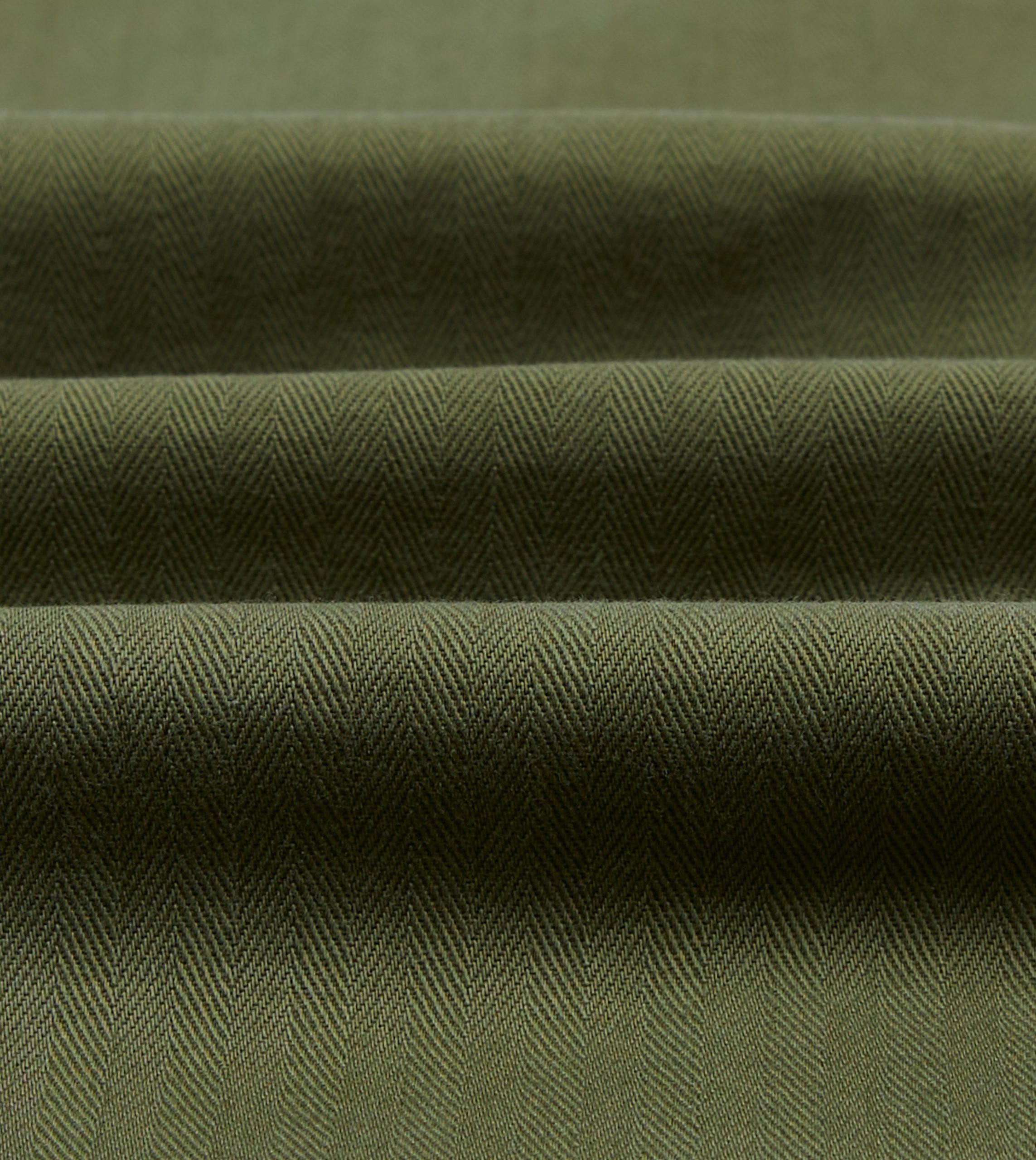 Olive Herringbone Cotton Jungle Jacket - Image 2