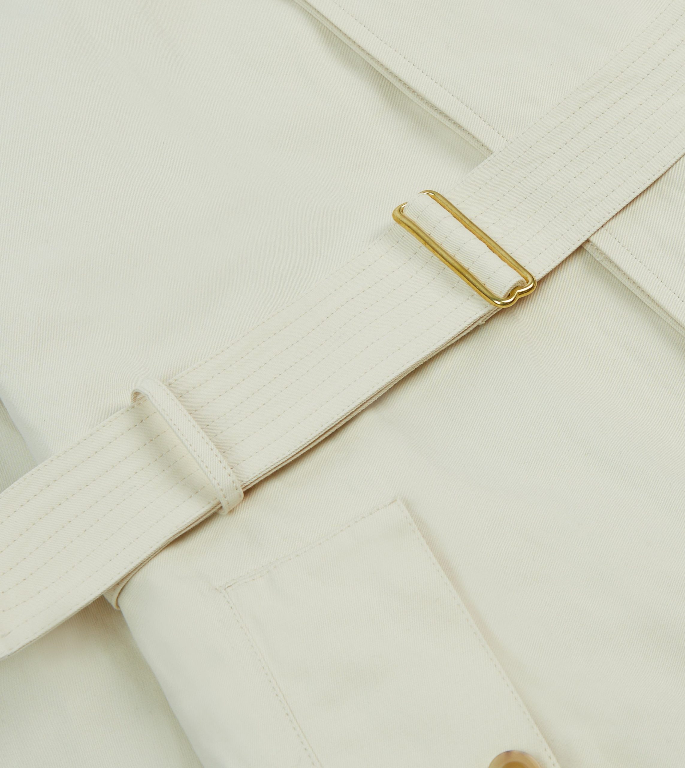 Ecru Cotton Dispatch Raincoat - Image 7
