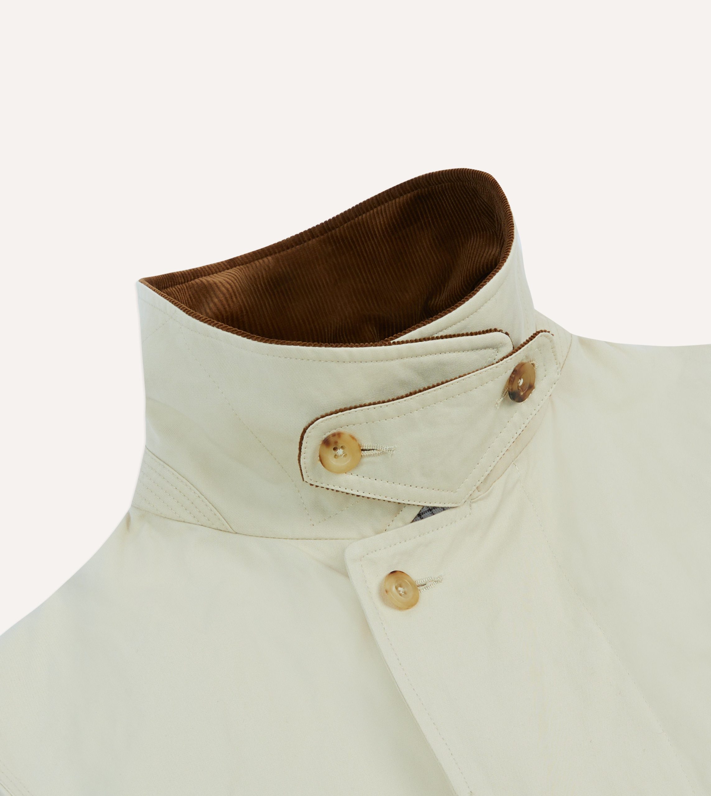 Ecru Cotton Dispatch Raincoat - Image 4
