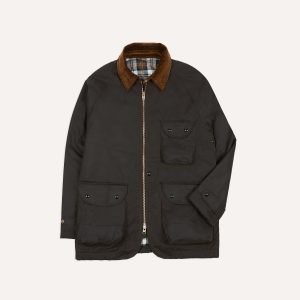 Brown Waxed Coverall Jacket