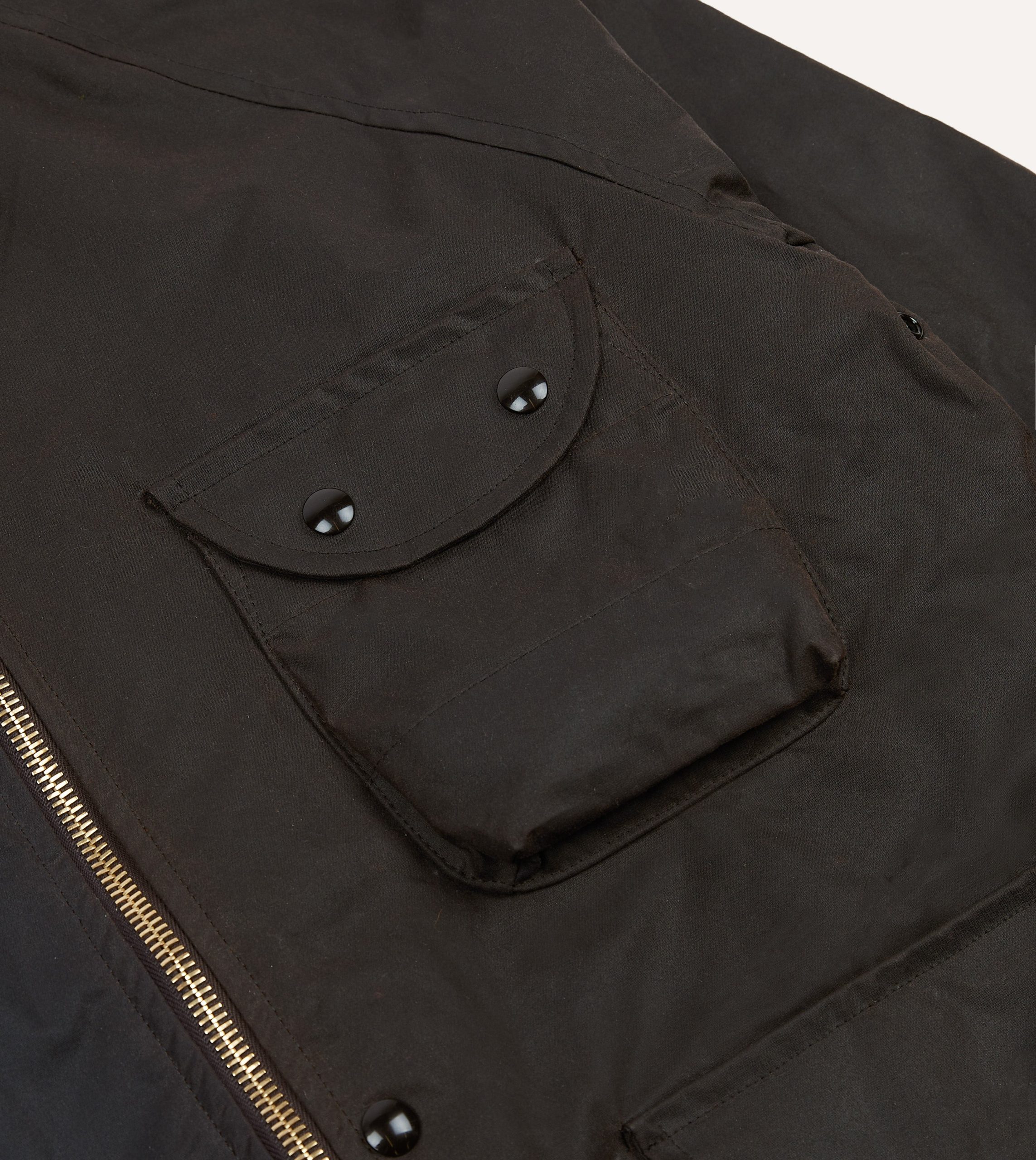 Brown Waxed Coverall Jacket - Image 4