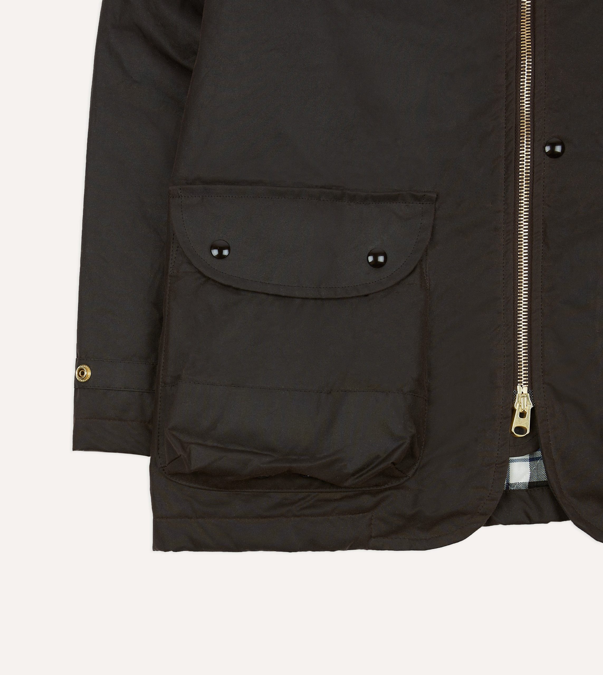 Brown Waxed Coverall Jacket - Image 6