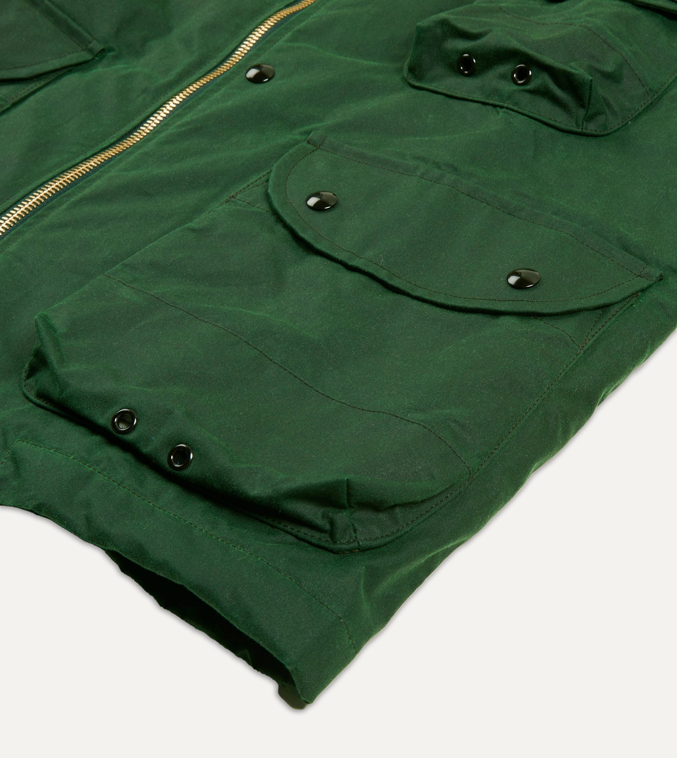 Green Waxed Coverall Jacket - Image 7