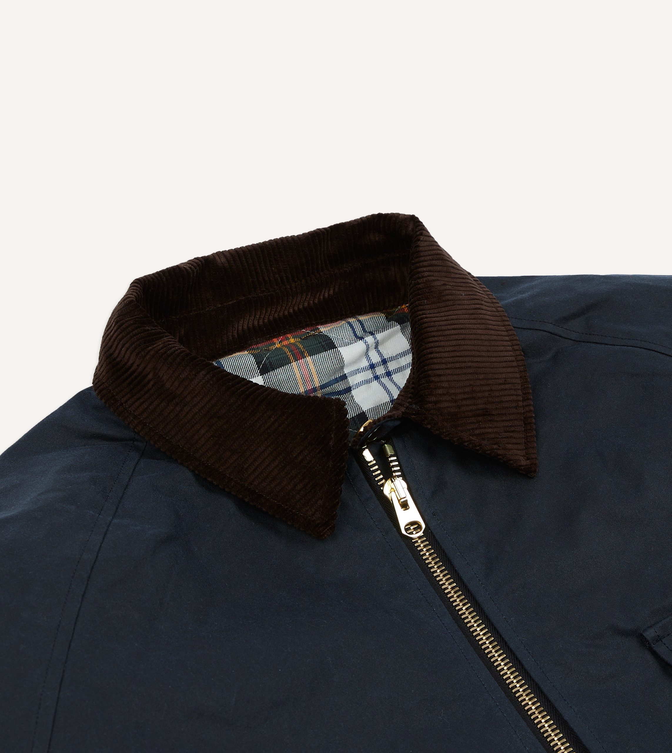 Navy Waxed Coverall Jacket - Image 3