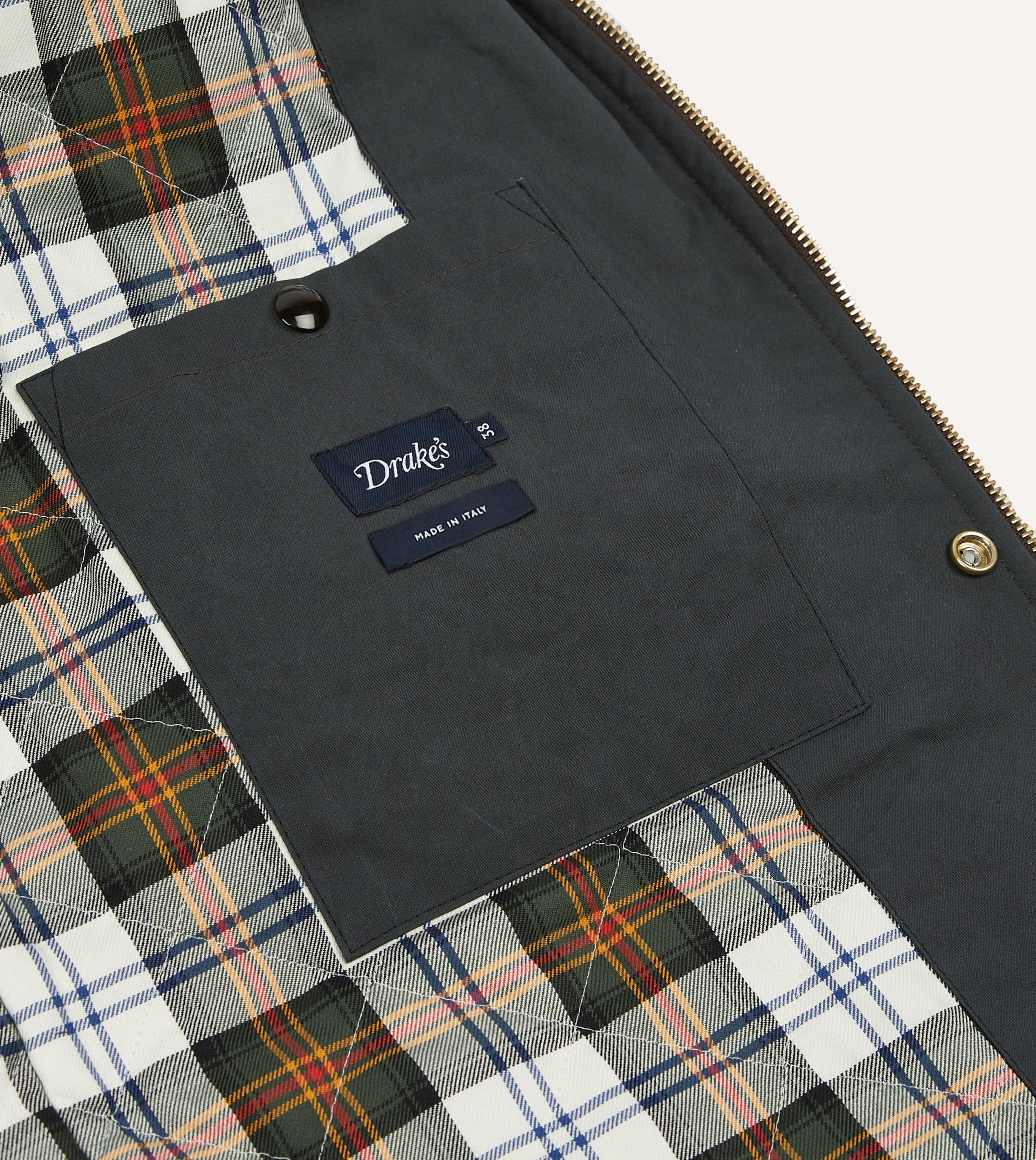 Navy Waxed Coverall Jacket - Image 8