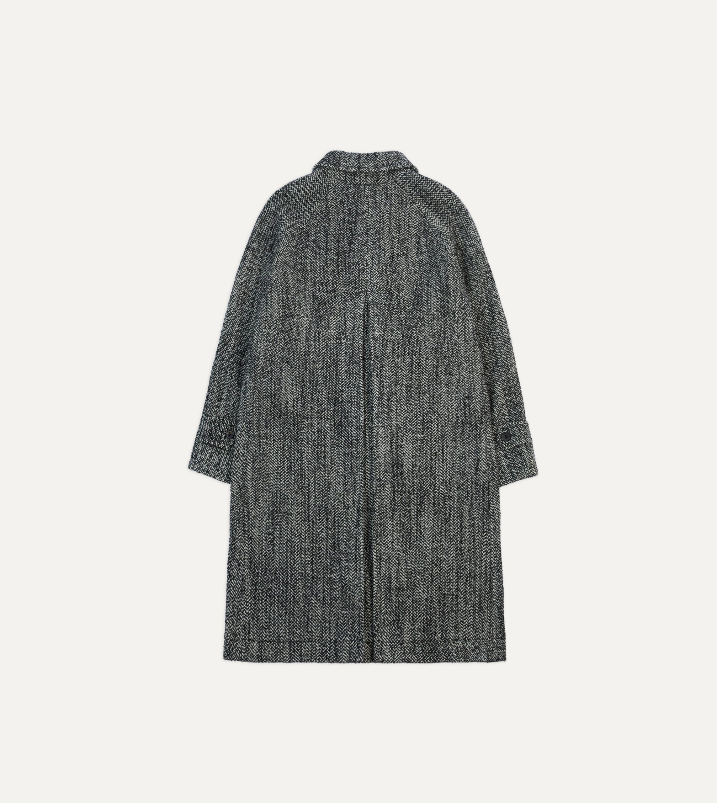Salt and Pepper Wool Raglan Coat - Image 9