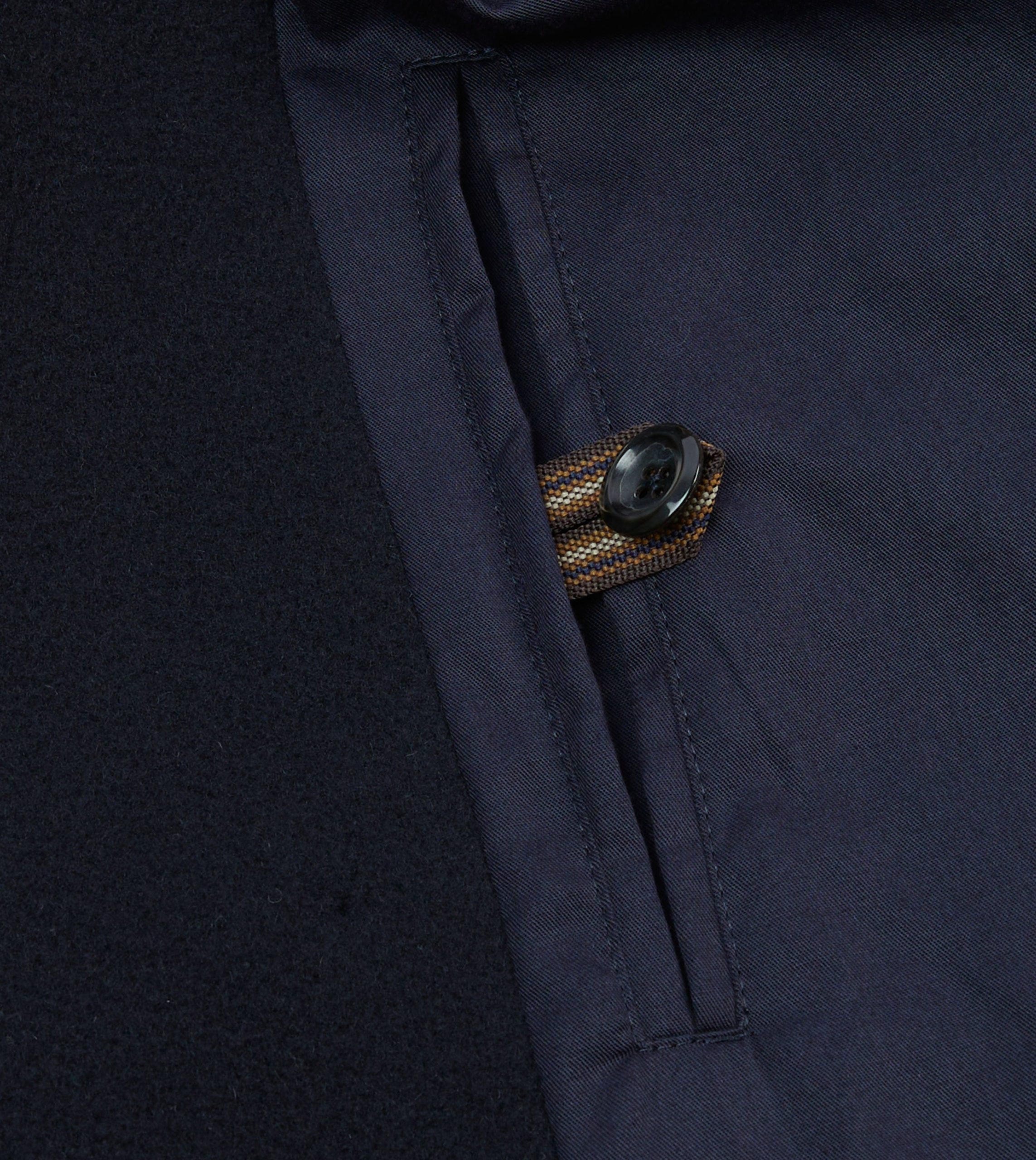 Navy Wool Double-Breasted Peacoat - Image 8