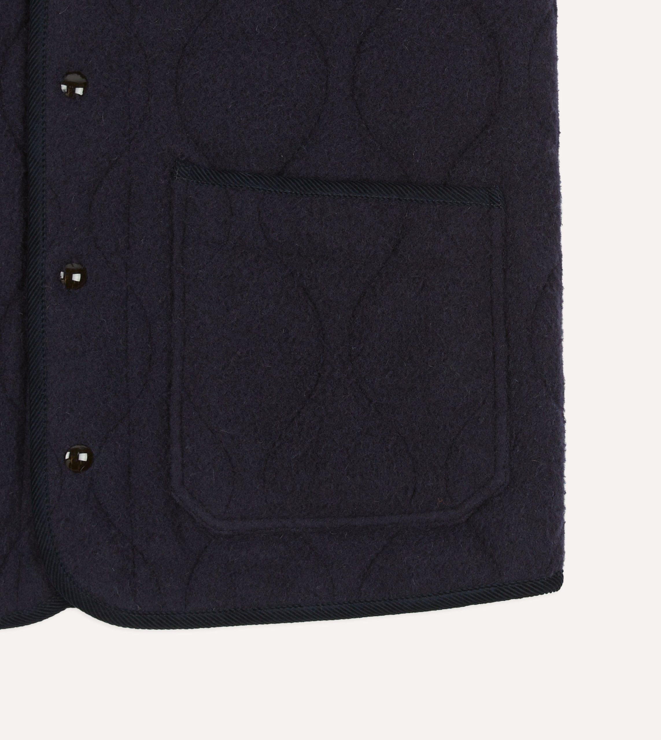Navy Quilted Casentino Snap Vest - Image 4