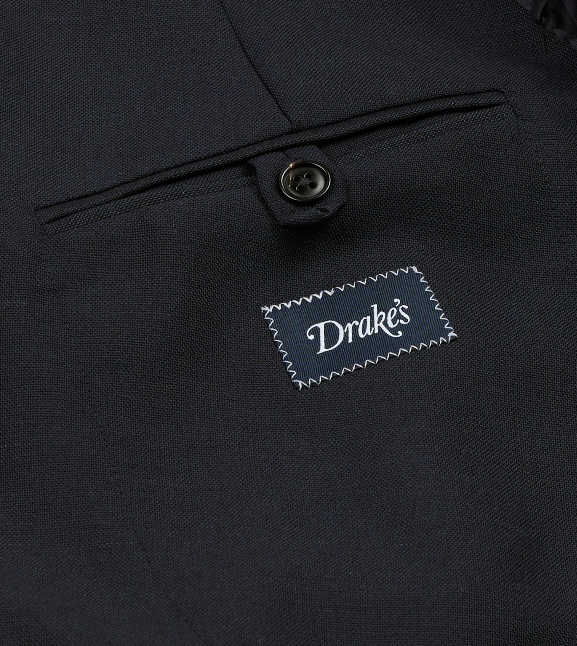 Navy Wool-Mohair Double-Breasted Travel Blazer - Image 7