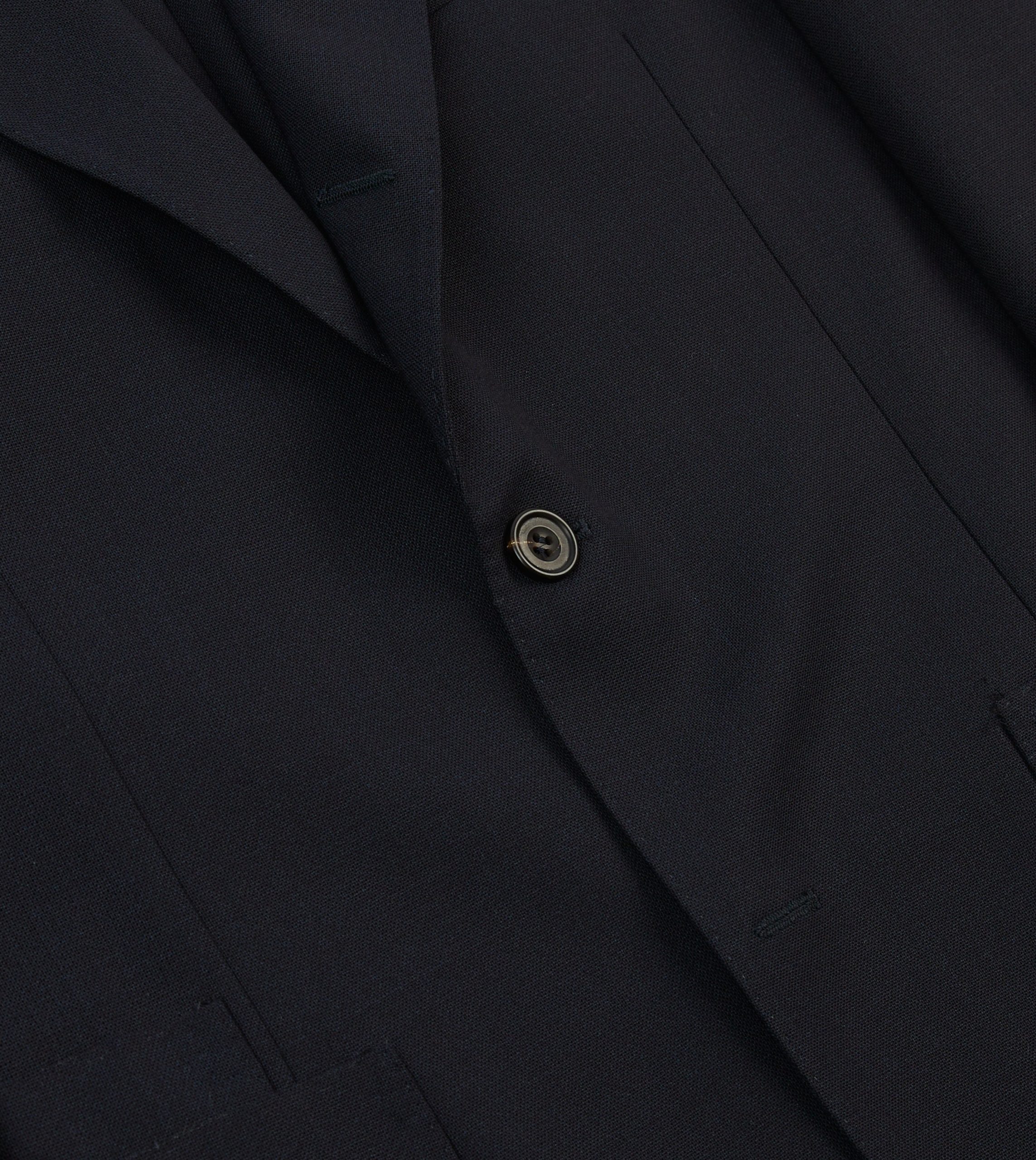 Navy Tropical Wool Tailored Jacket - Image 5