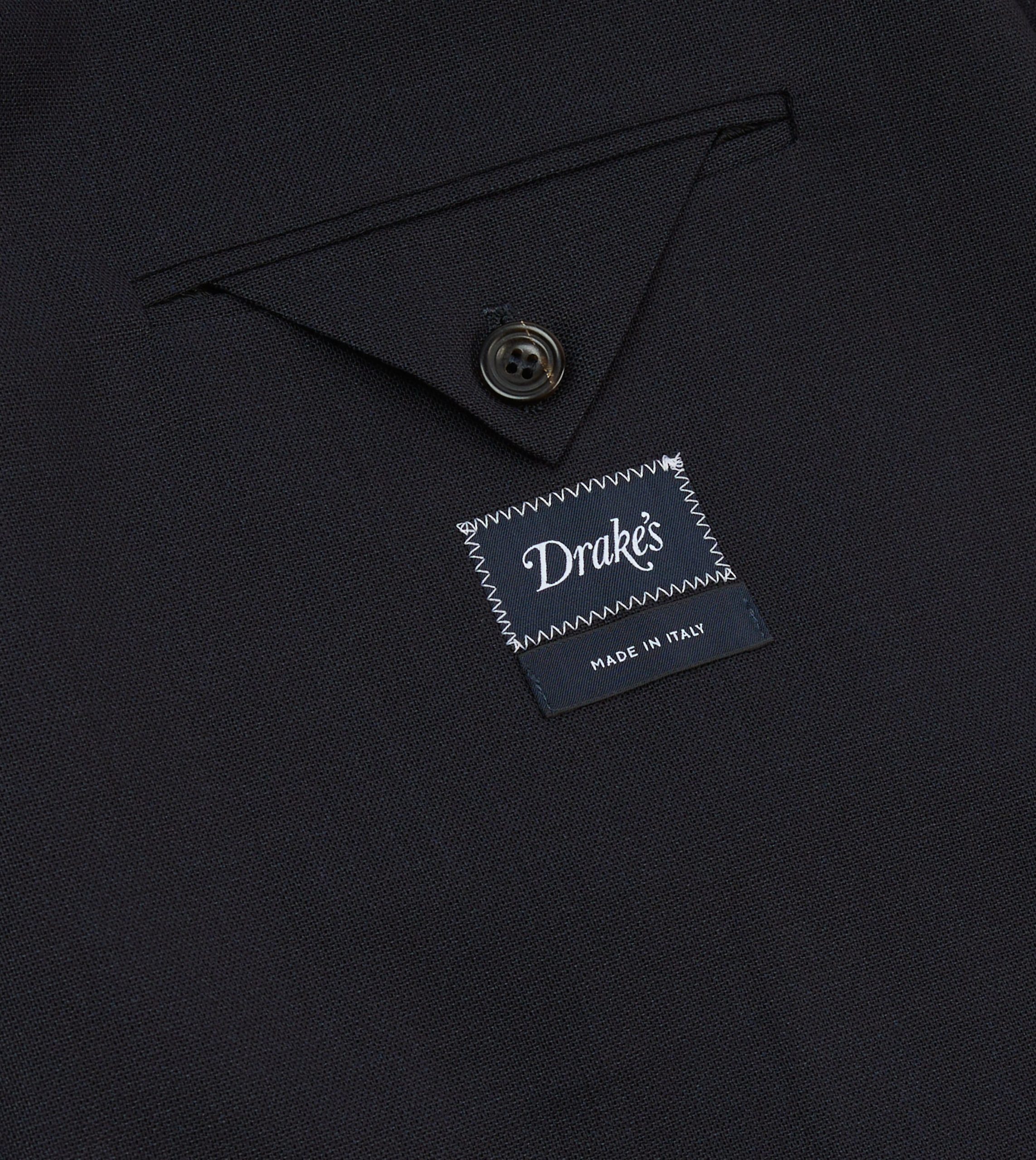 Navy Tropical Wool Tailored Jacket - Image 7