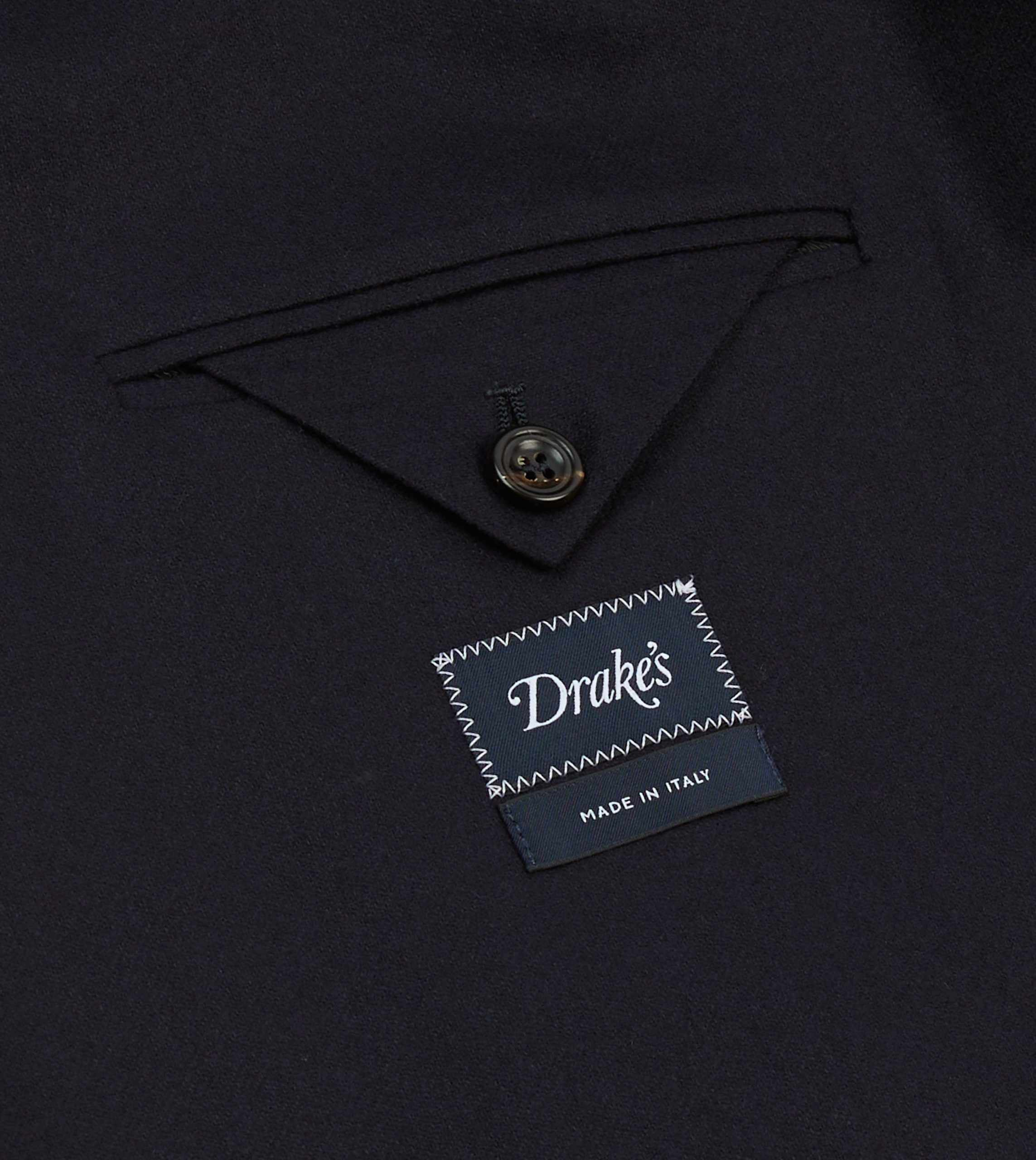 Navy Wool Flannel Tailored Jacket - Image 7