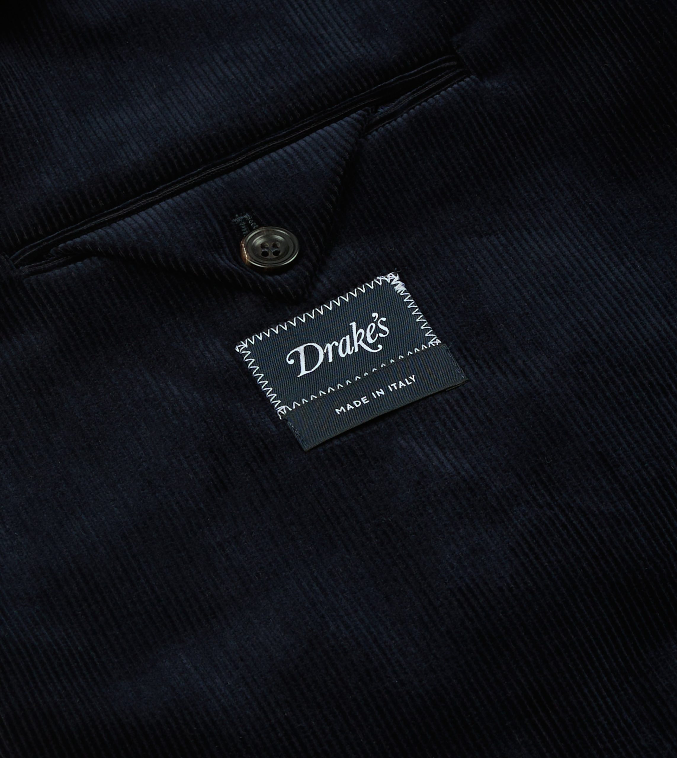 Navy Mid-Wale Cotton Corduroy Tailored Jacket - Image 7