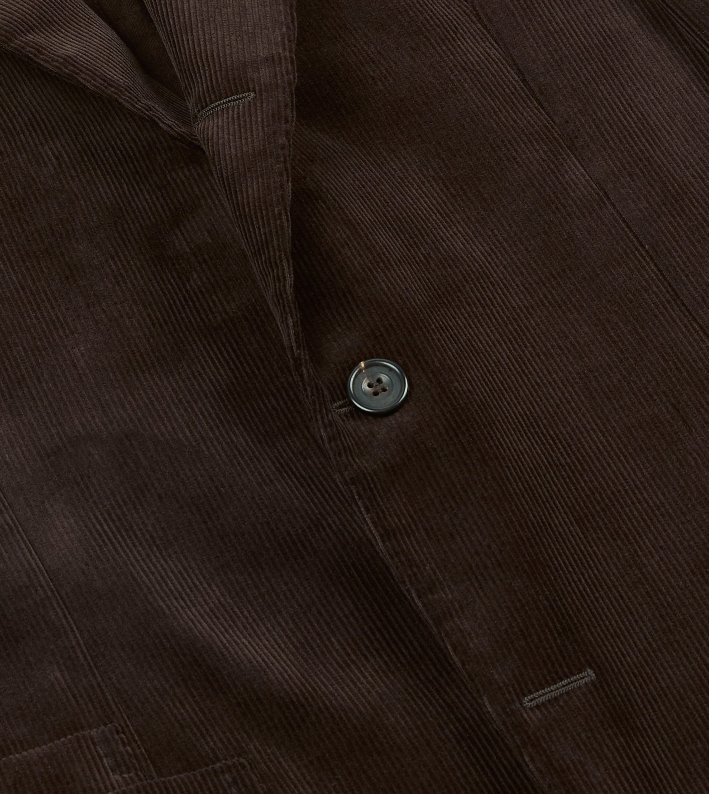 Brown Mid-Wale Cotton Corduroy Tailored Jacket - Image 5