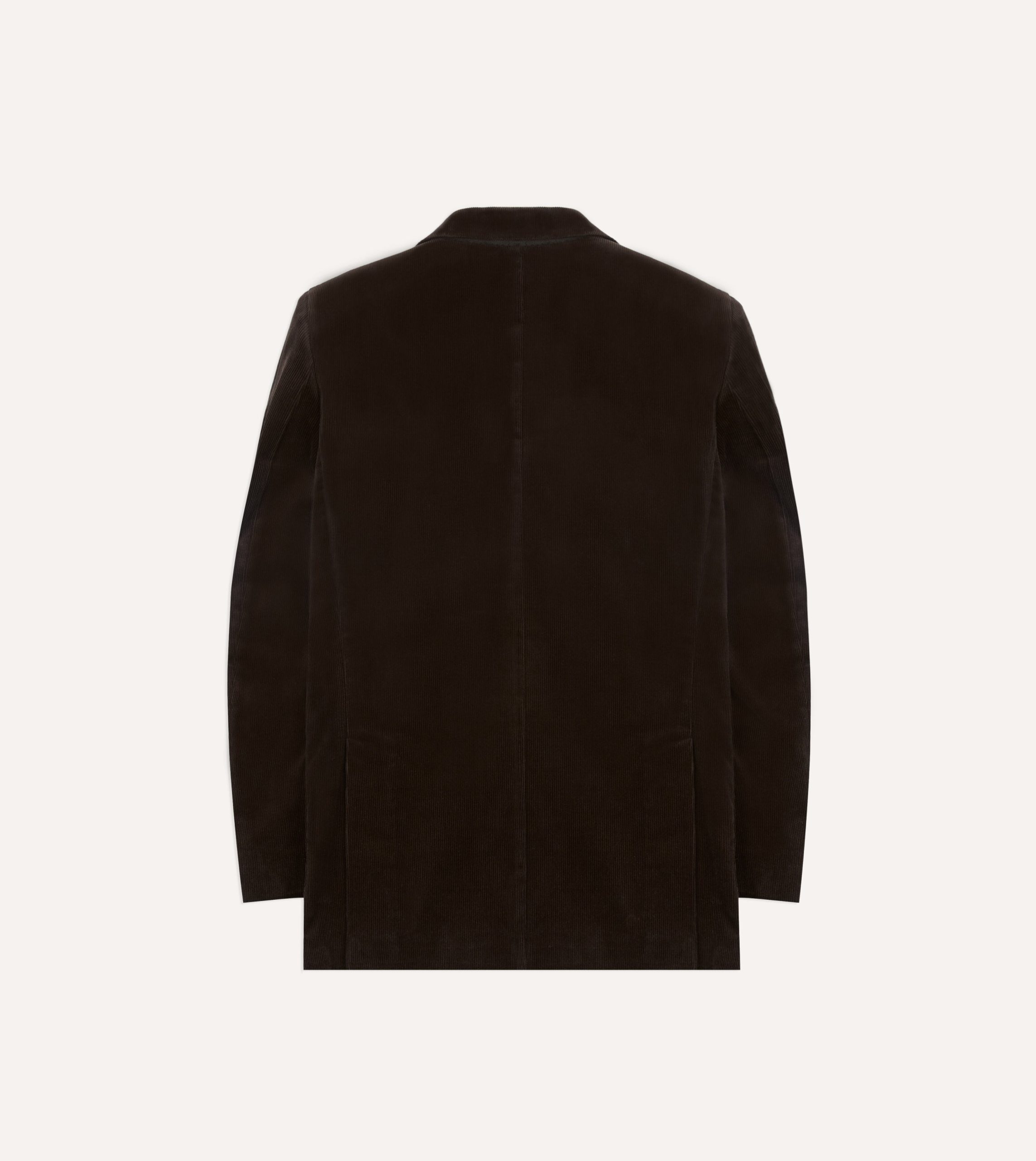 Brown Mid-Wale Cotton Corduroy Tailored Jacket - Image 8