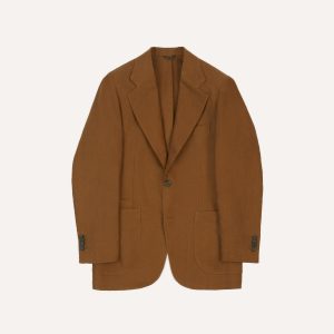 Brown Irish Linen Tailored Jacket