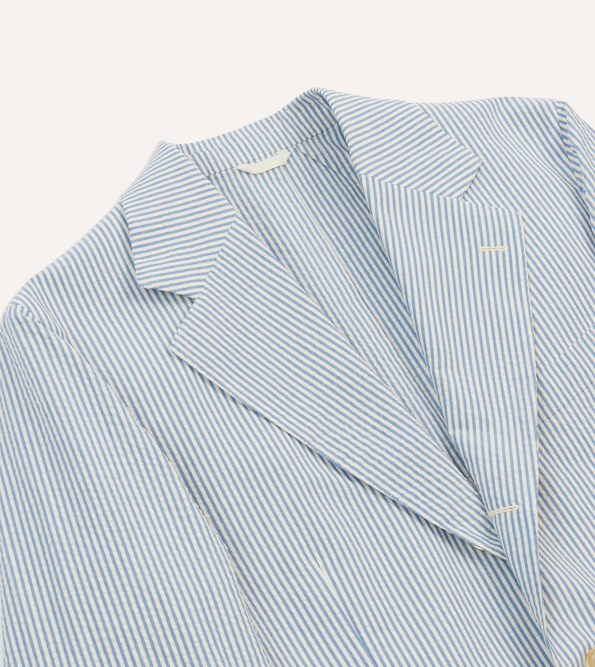 Seersucker Cotton Tailored Jacket - Image 3