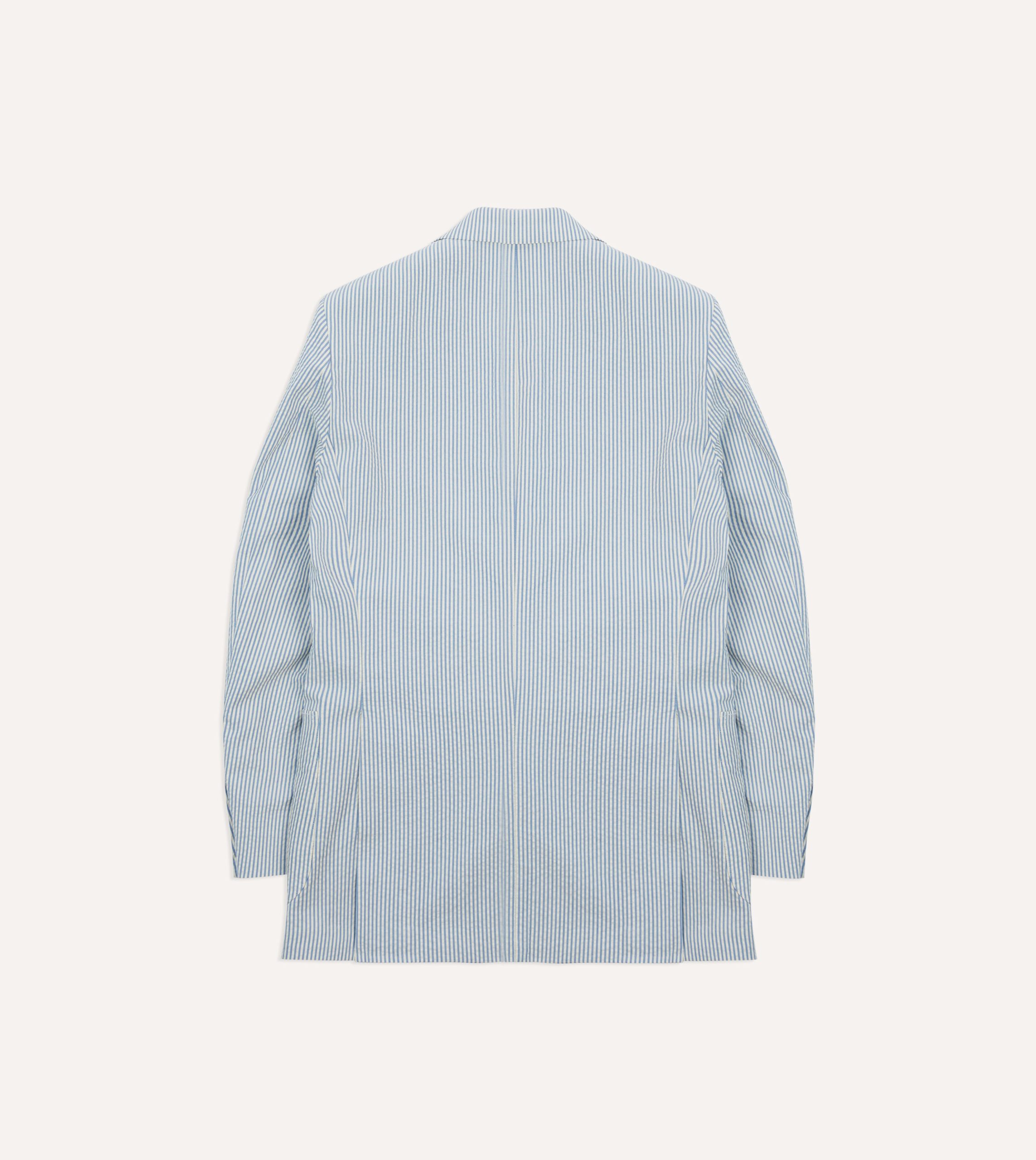 Seersucker Cotton Tailored Jacket - Image 8