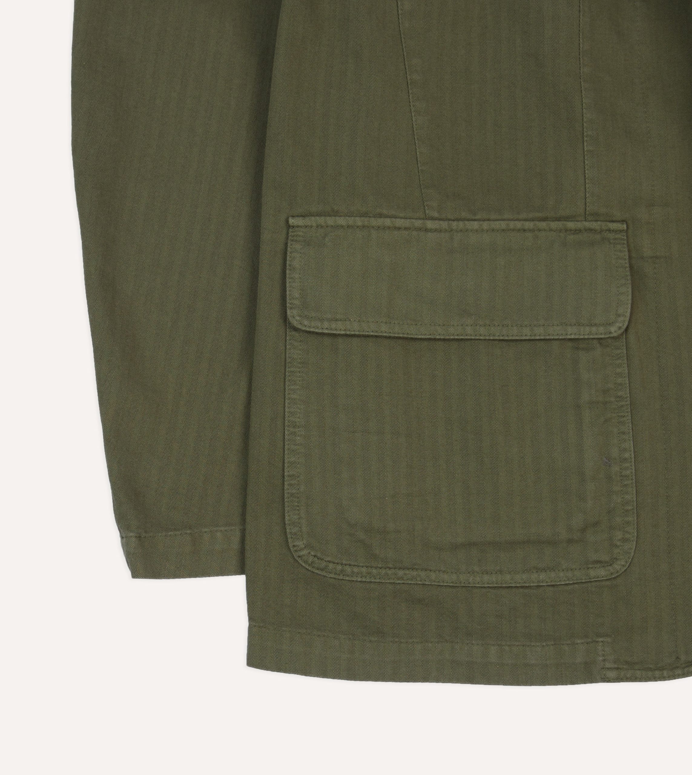 Olive Herringbone Cotton Games Blazer Mk. I - Image 5