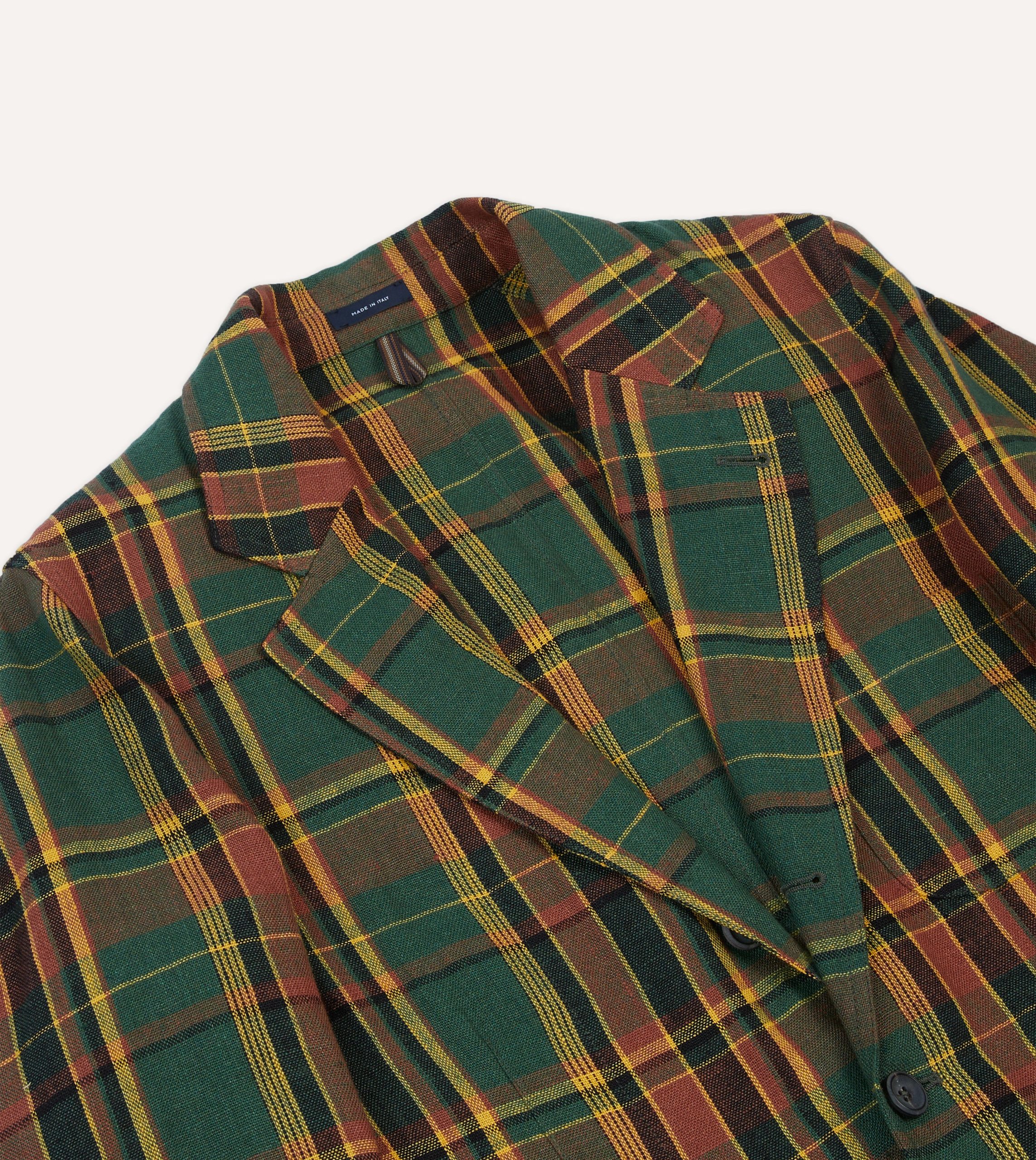 Green Linen Madras Check Games Blazer Mk. I - Image 3