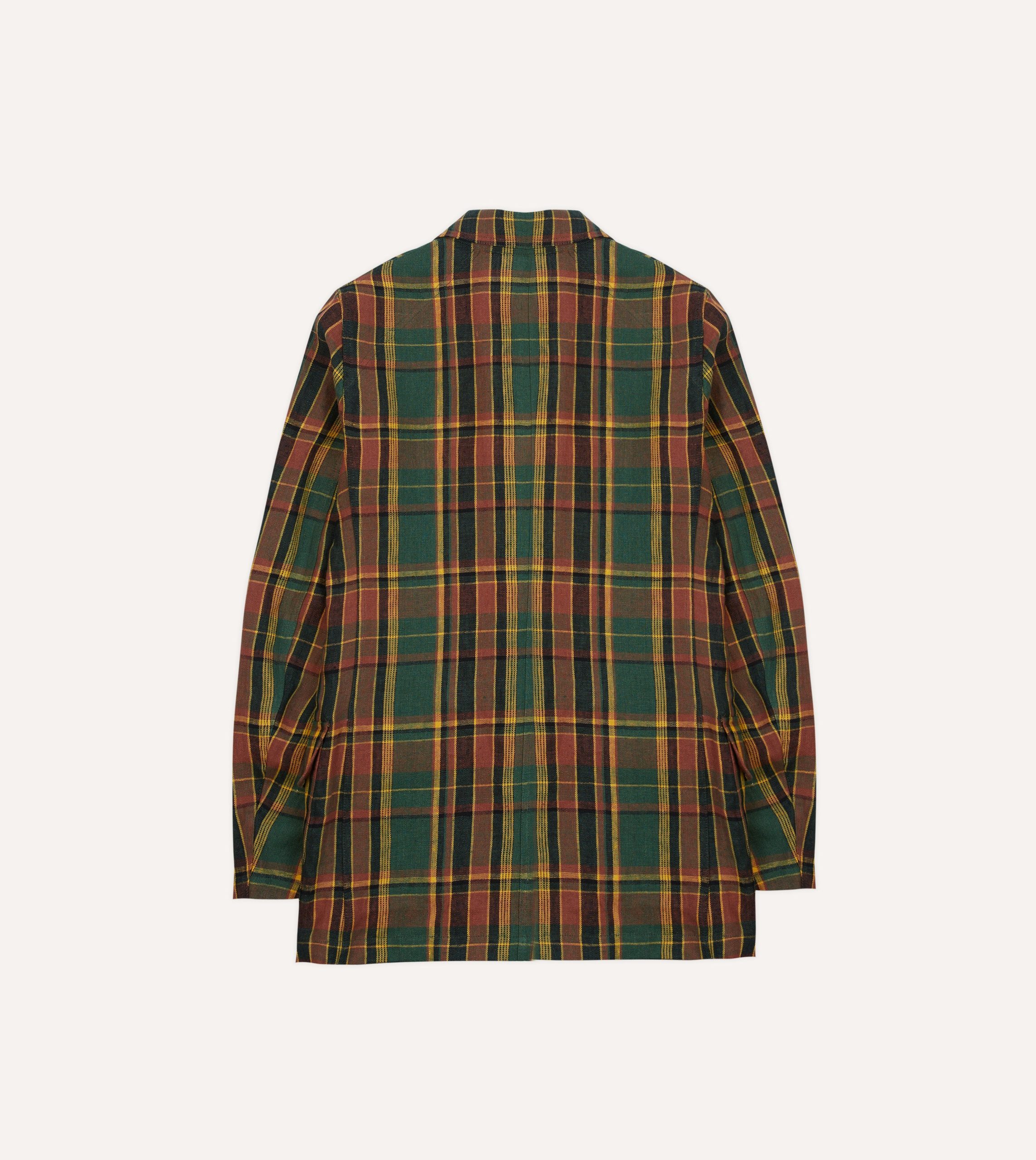 Green Linen Madras Check Games Blazer Mk. I - Image 8