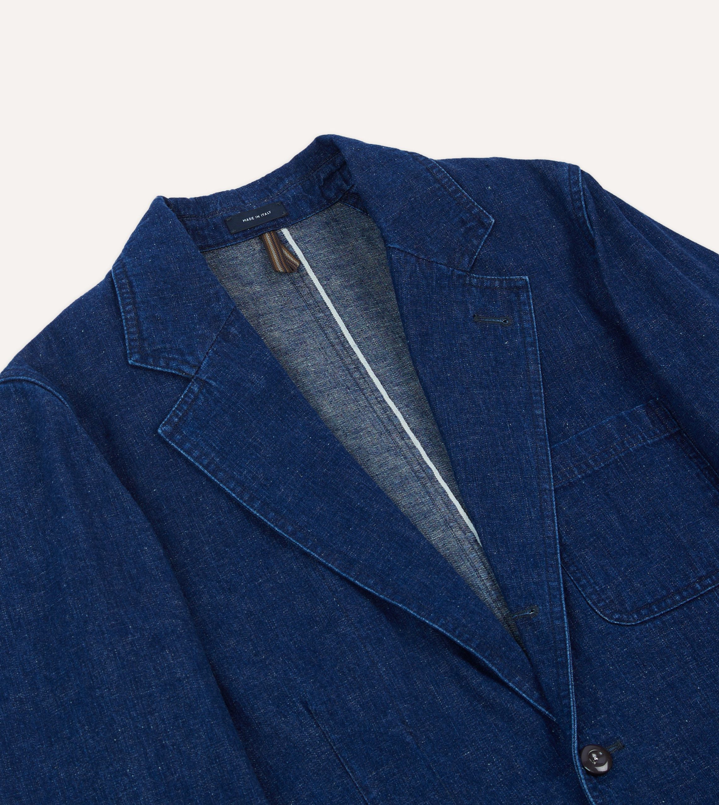Indigo Cotton-Linen Games Blazer Mk. I - Image 3