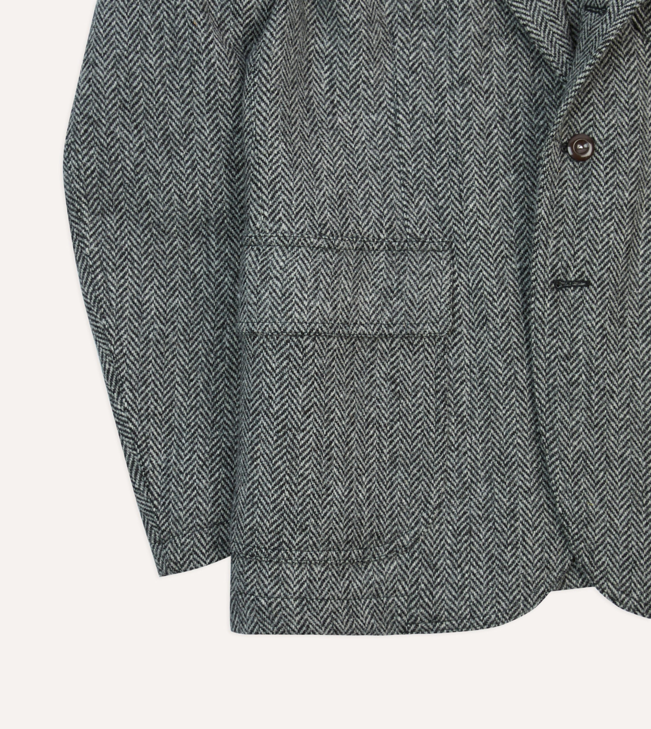 Grey Herringbone Harris Tweed Games Blazer Mk. VII - Image 6