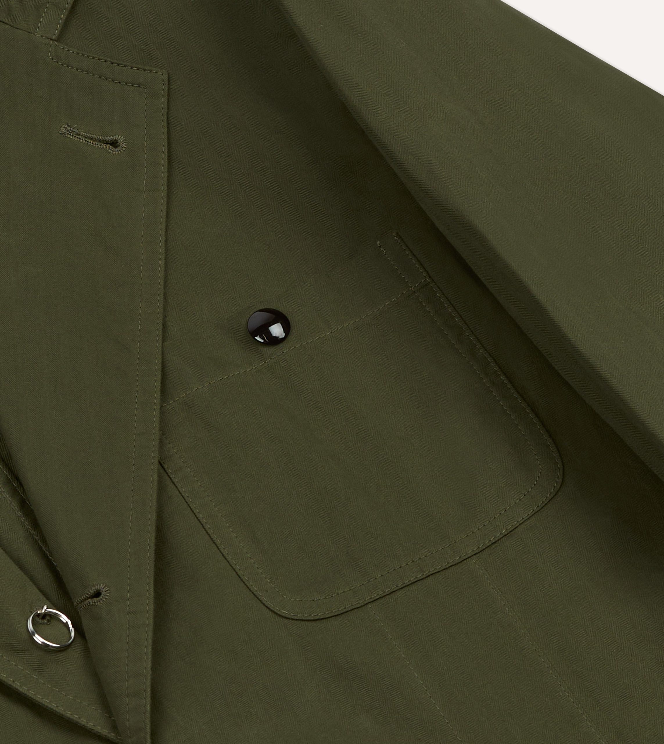 Drake's and New Balance Waxed Herringbone Cotton Games Blazer - Image 4