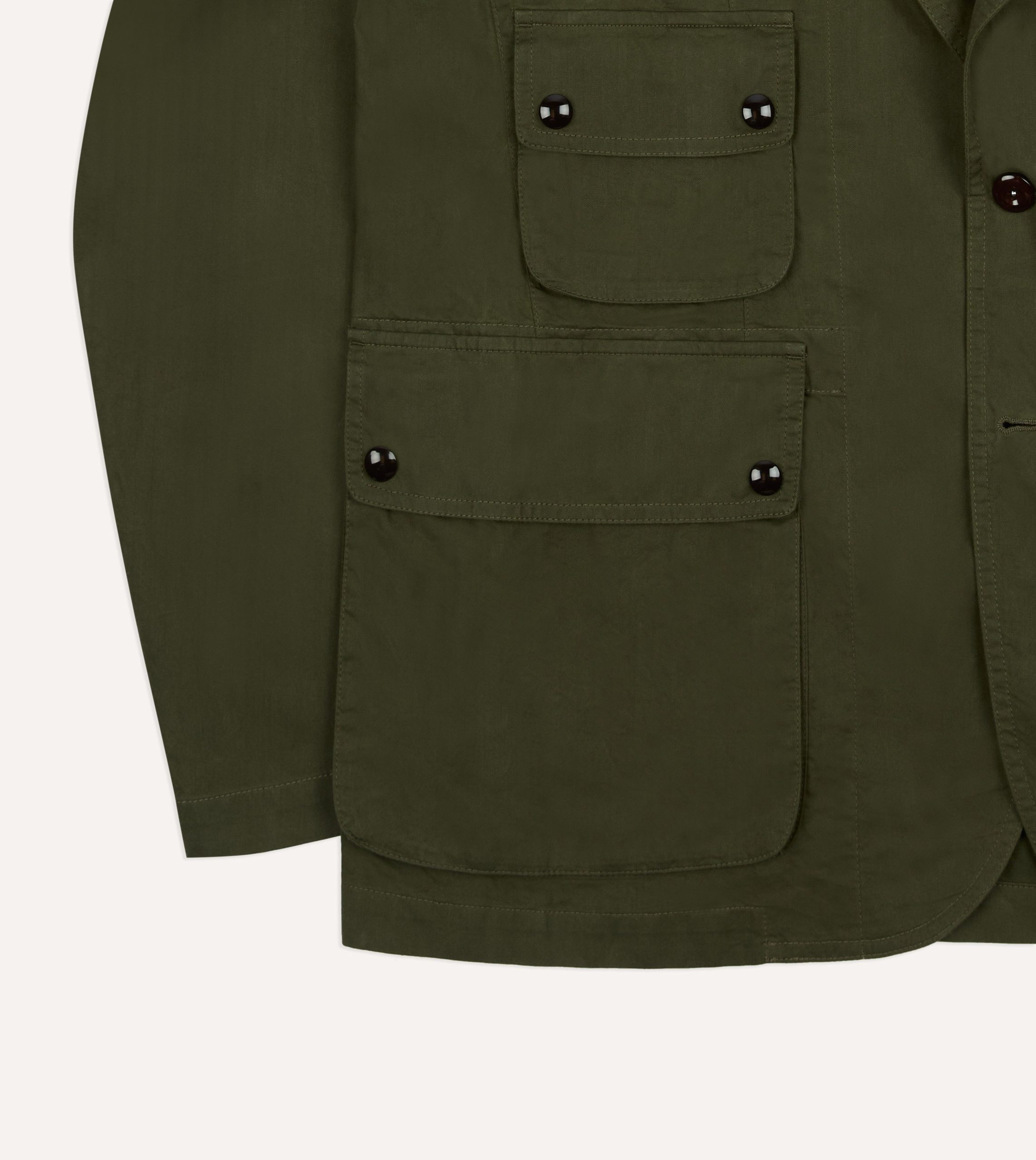 Drake's and New Balance Waxed Herringbone Cotton Games Blazer - Image 6