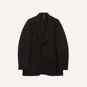Navy Wool-Cotton Twill Field Games Blazer
