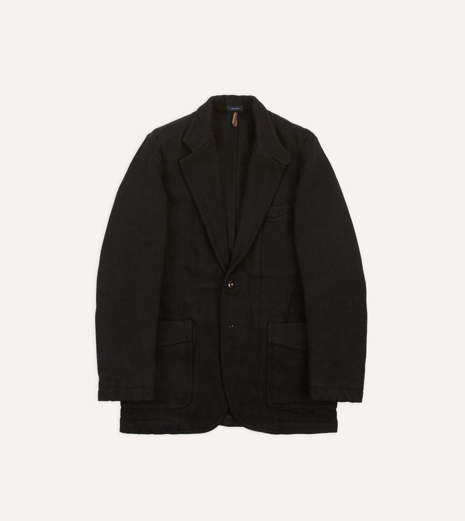 Navy Wool-Cotton Twill Field Games Blazer