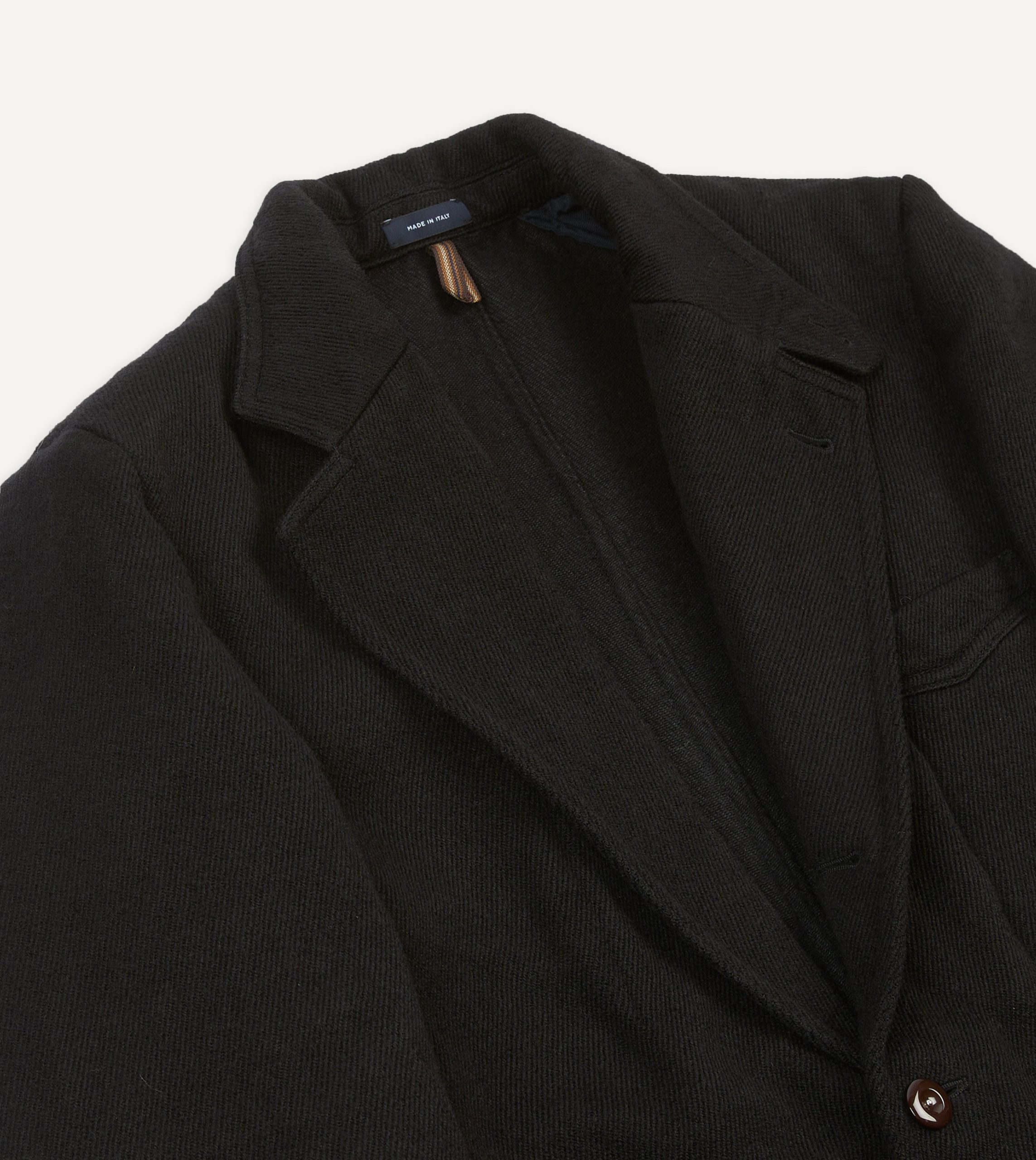 Navy Wool-Cotton Twill Field Games Blazer - Image 3