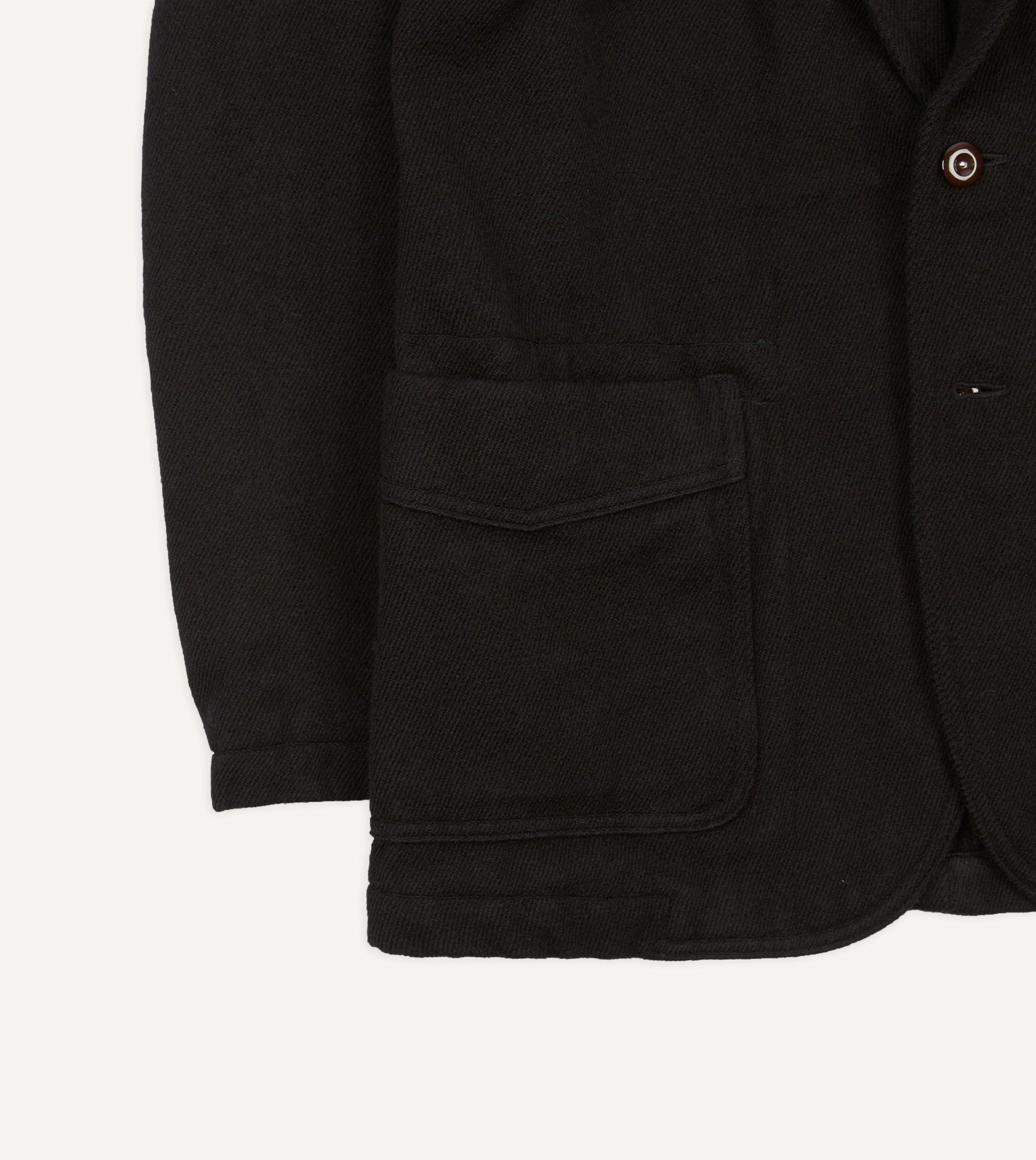 Navy Wool-Cotton Twill Field Games Blazer - Image 7