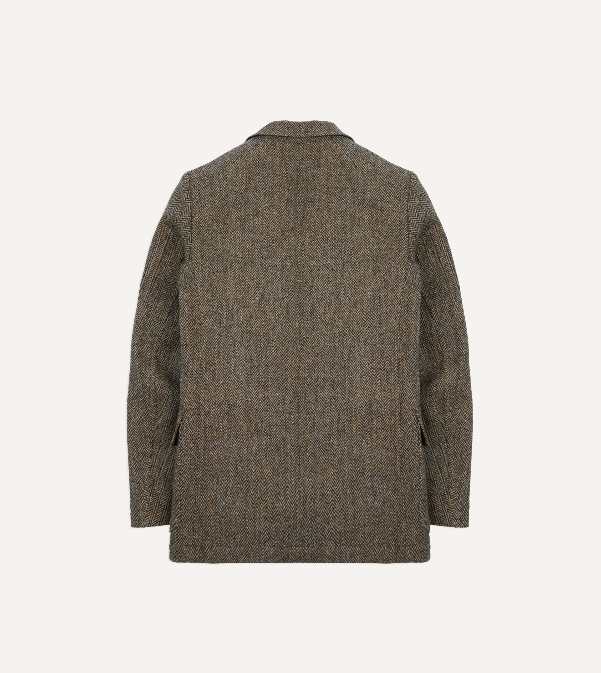 Olive Herringbone Harris Tweed Games Blazer Mk. VII - Image 9