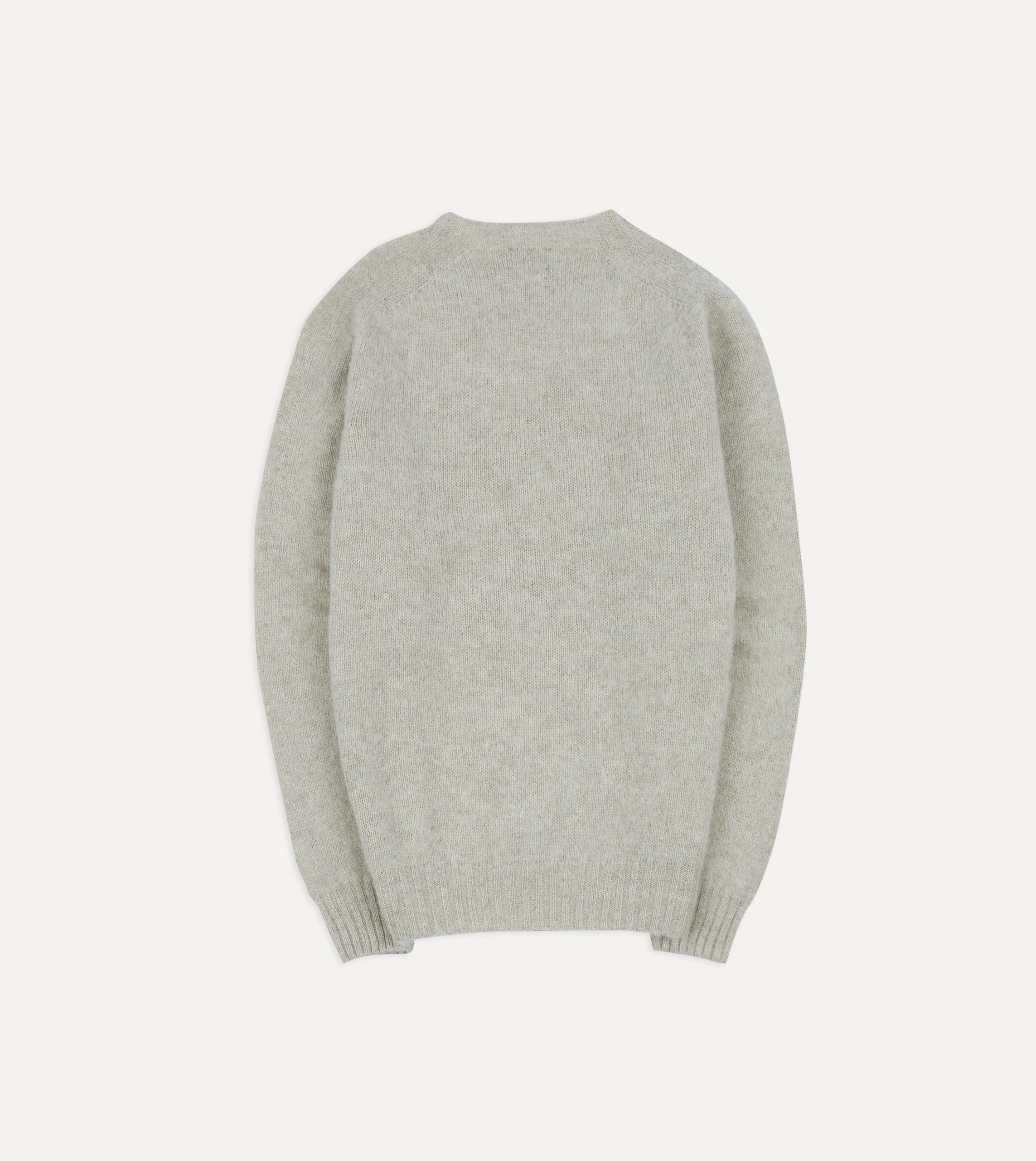 Stone Brushed Shetland Crew Neck Jumper - Image 5