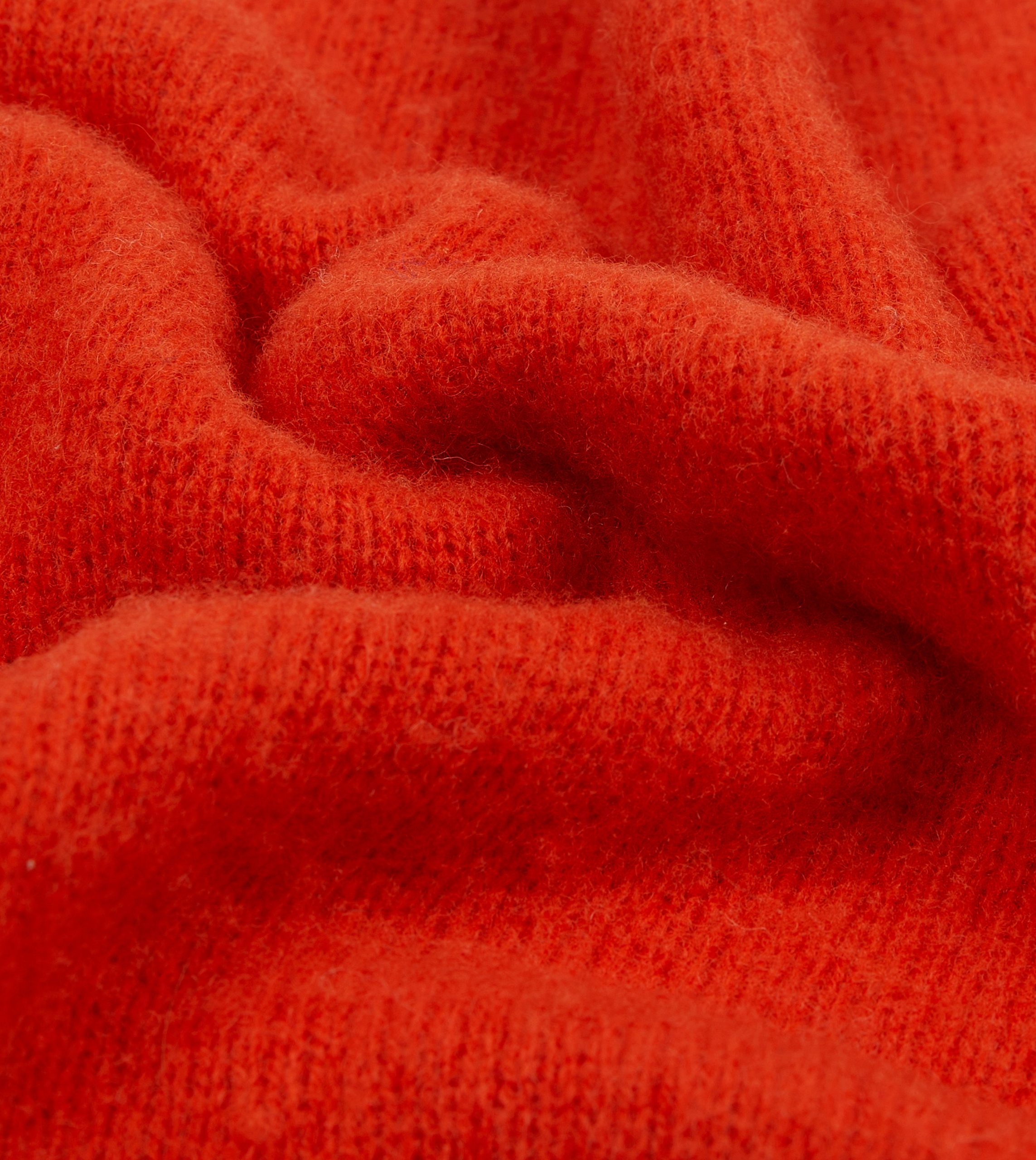 Red Brushed Shetland Crew Neck Jumper - Image 2