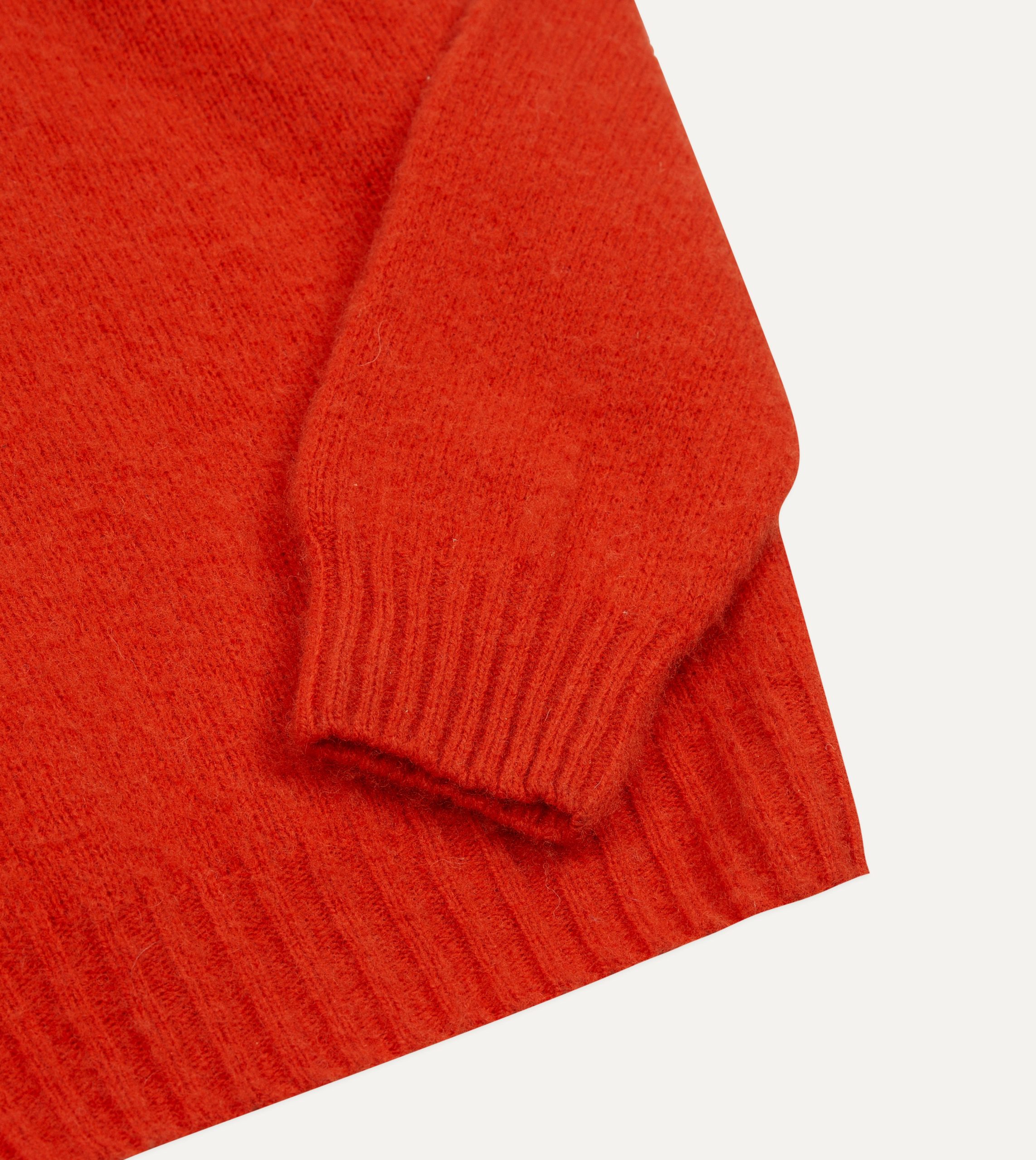 Red Brushed Shetland Crew Neck Jumper - Image 4