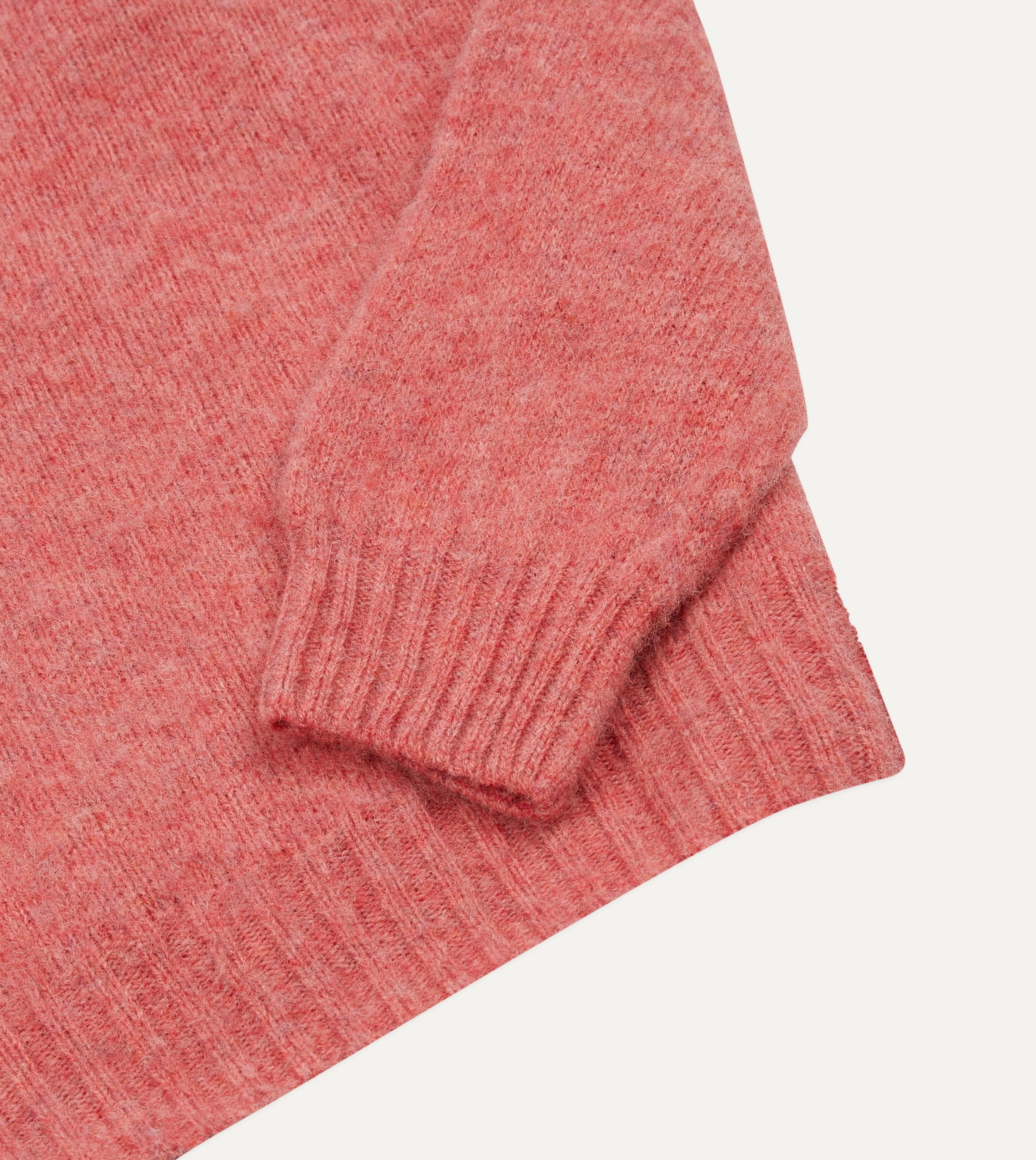 Pink Brushed Shetland Crew Neck Jumper - Image 4