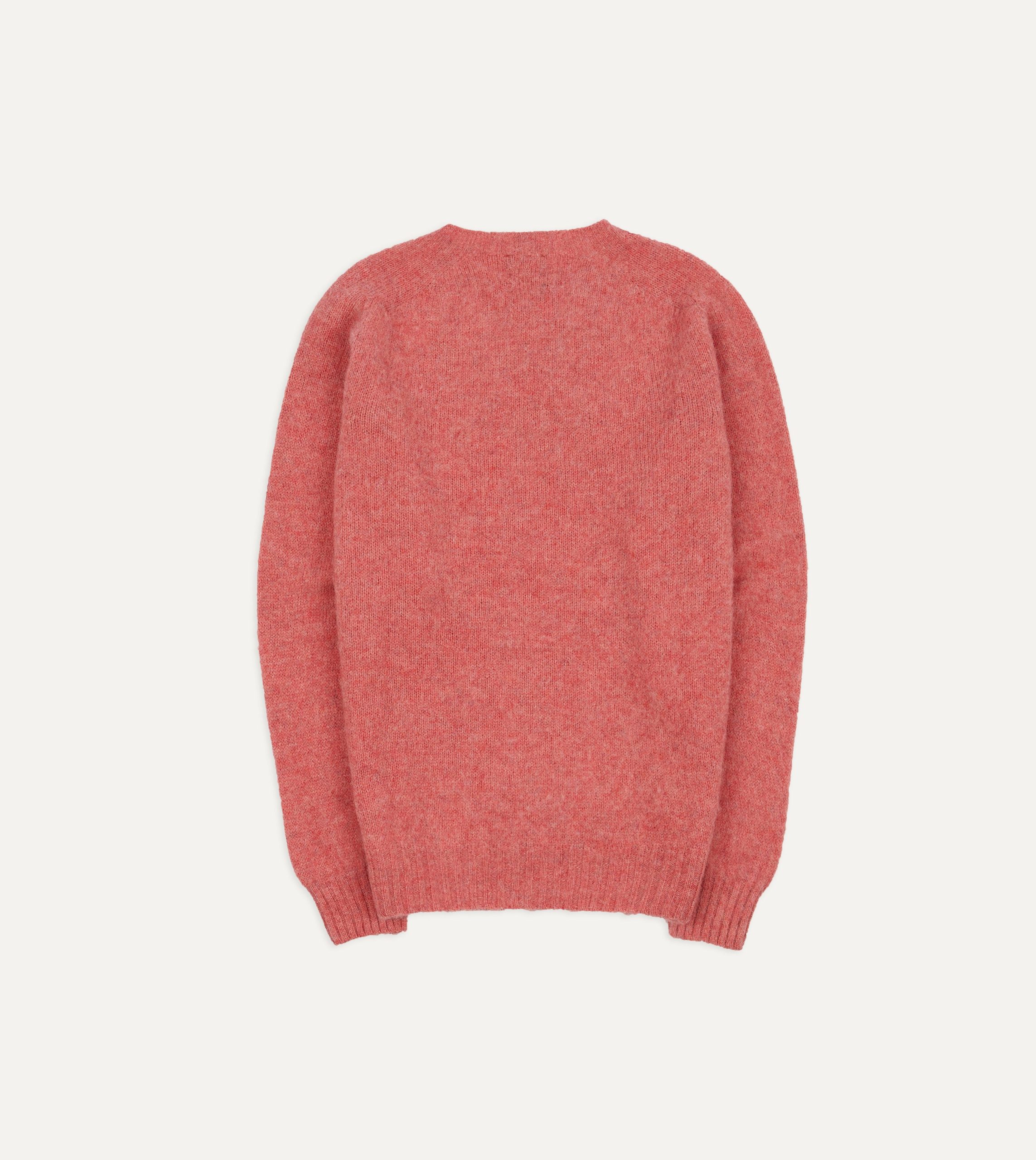 Pink Brushed Shetland Crew Neck Jumper - Image 5