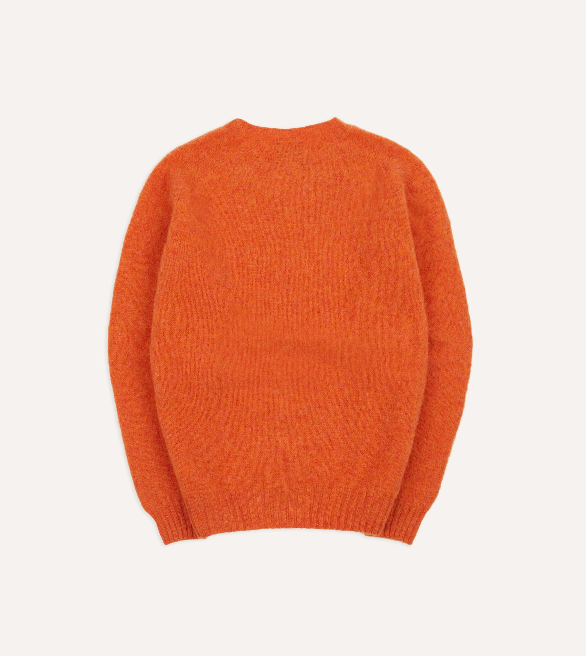 Orange Brushed Shetland Crew Neck Jumper - Image 4