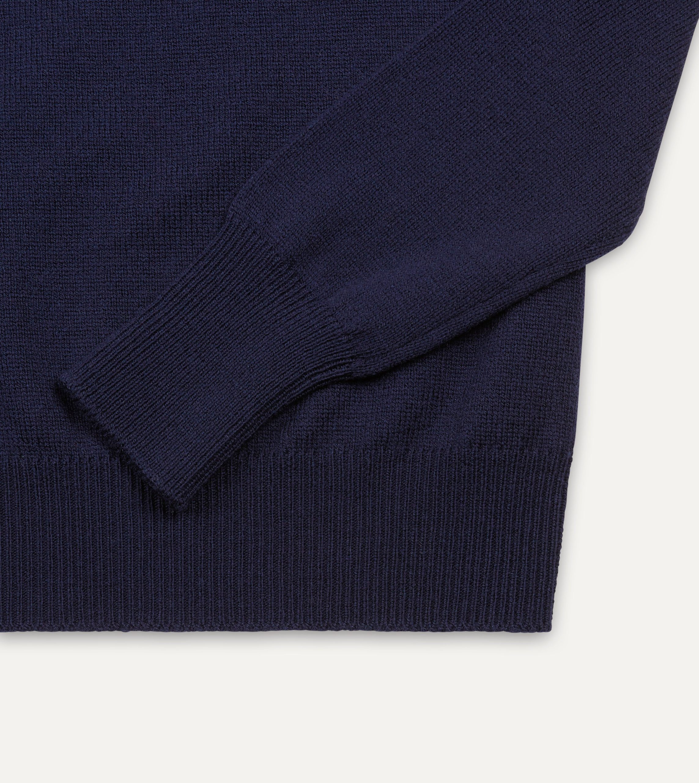 Navy Merino Crew Neck Jumper - Image 5